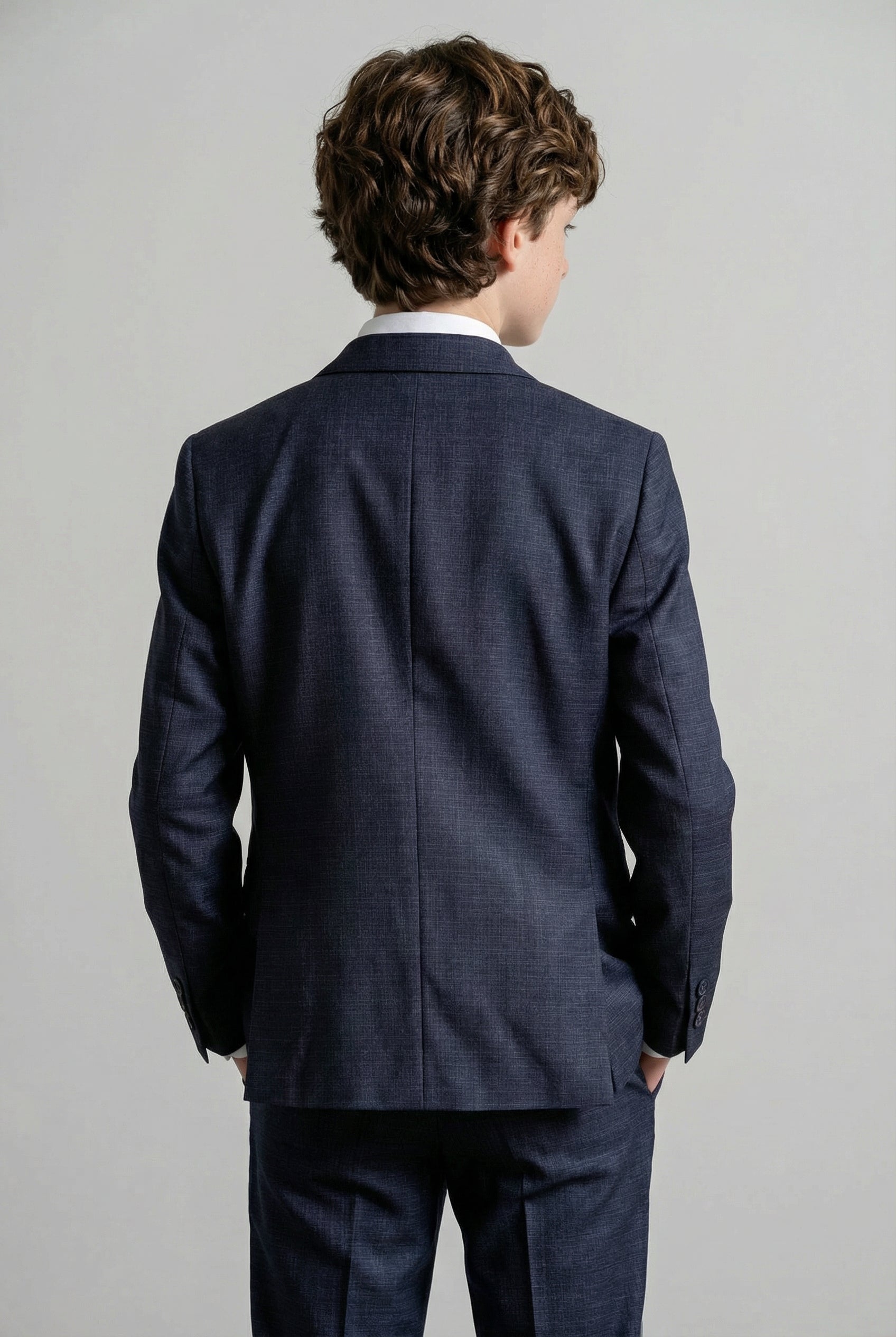 Traje ajustado para niños de 5 piezas con tejido texturizado - Zion