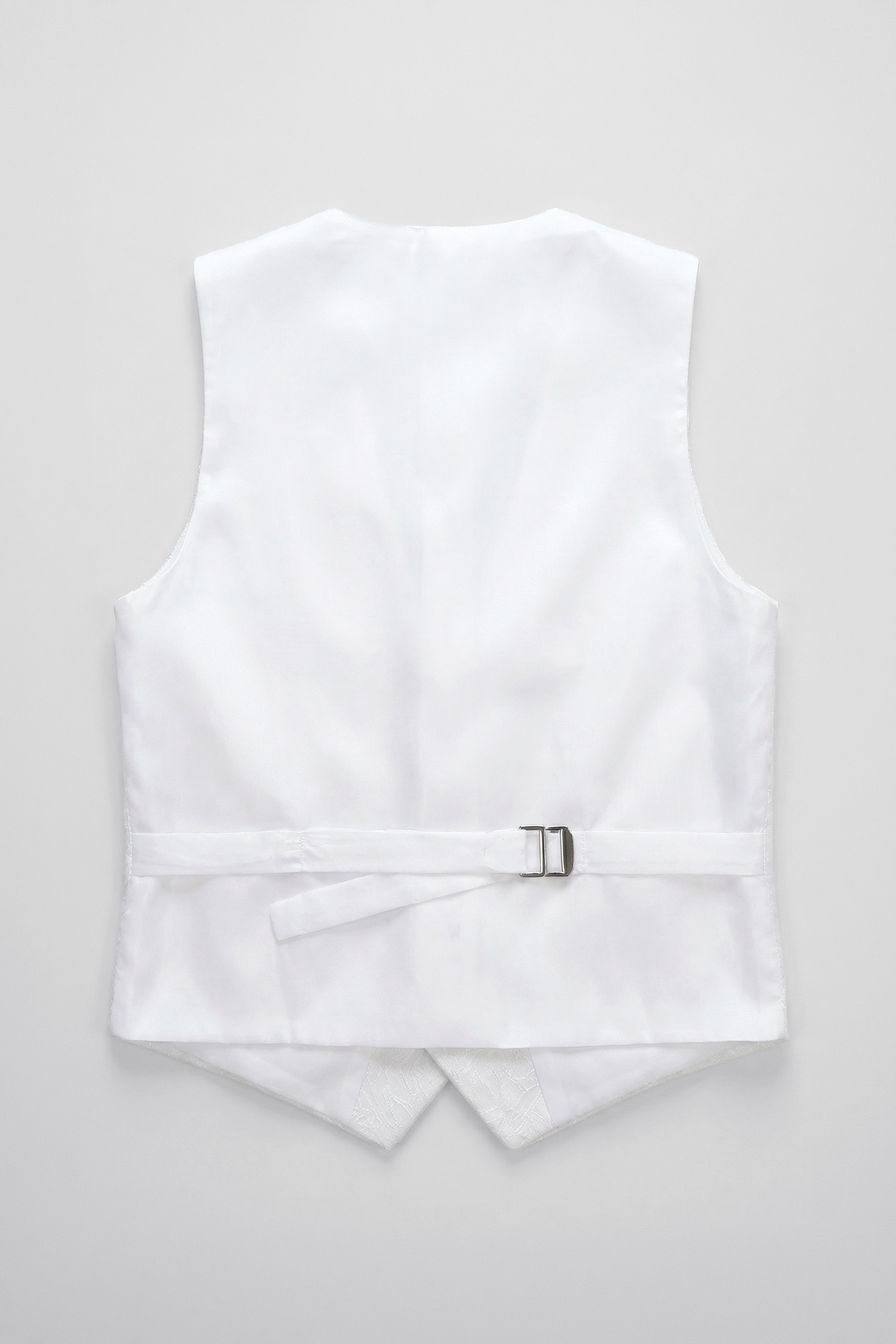 Costume de communion 5 pièces pour garçon, blanc à motif floral texturé - Blanc