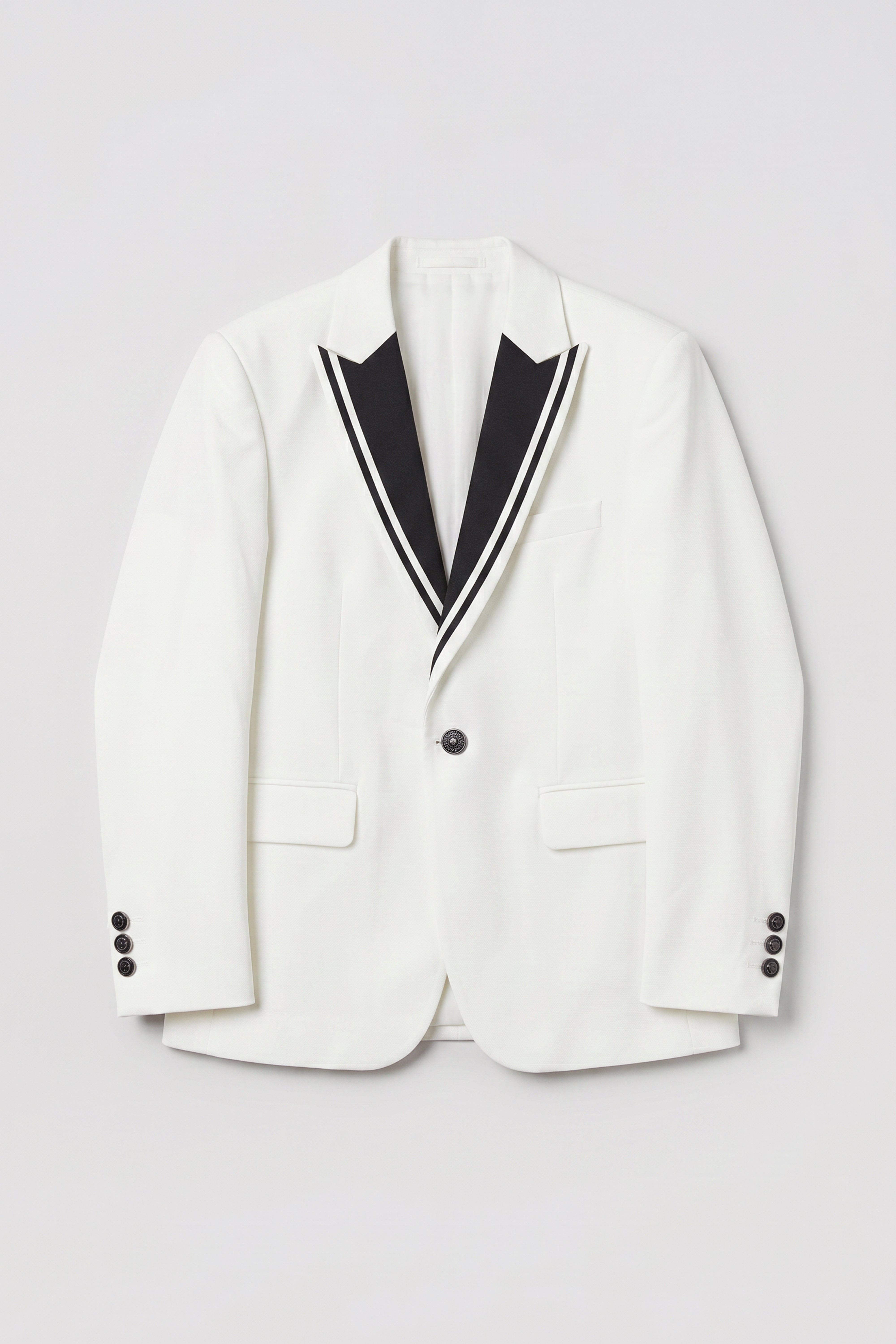 Boys 6-Piece Tuxedo Dinner Suit with Double Breasted Waistcoat - DAMATLIK W - Ivory