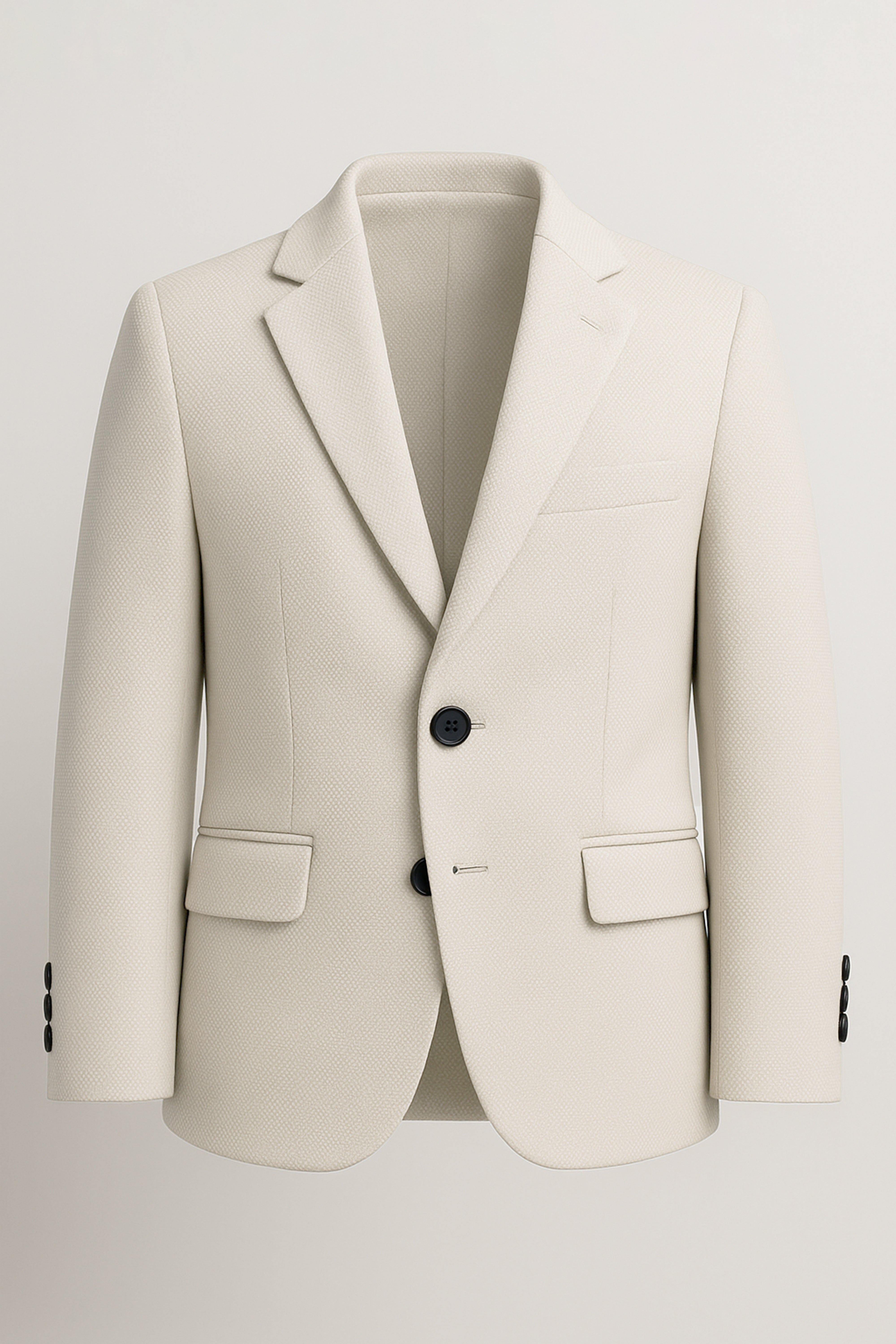Boys’ 7-Piece Self-Patterned Formal Suit Set - Planet - Beige - Cream