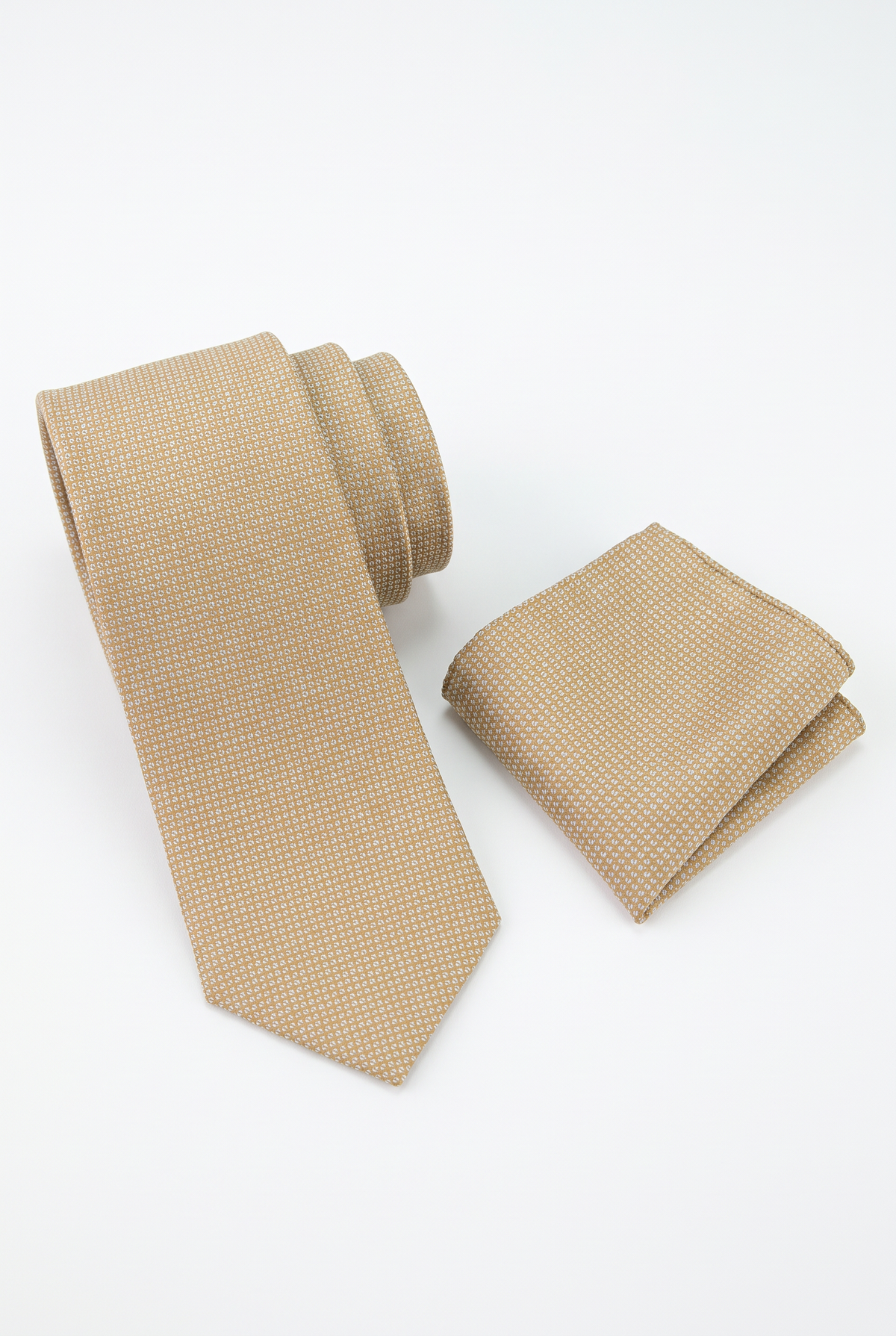Boys’ 7-Piece Self-Patterned Formal Suit Set - Planet - Beige Tie Picture