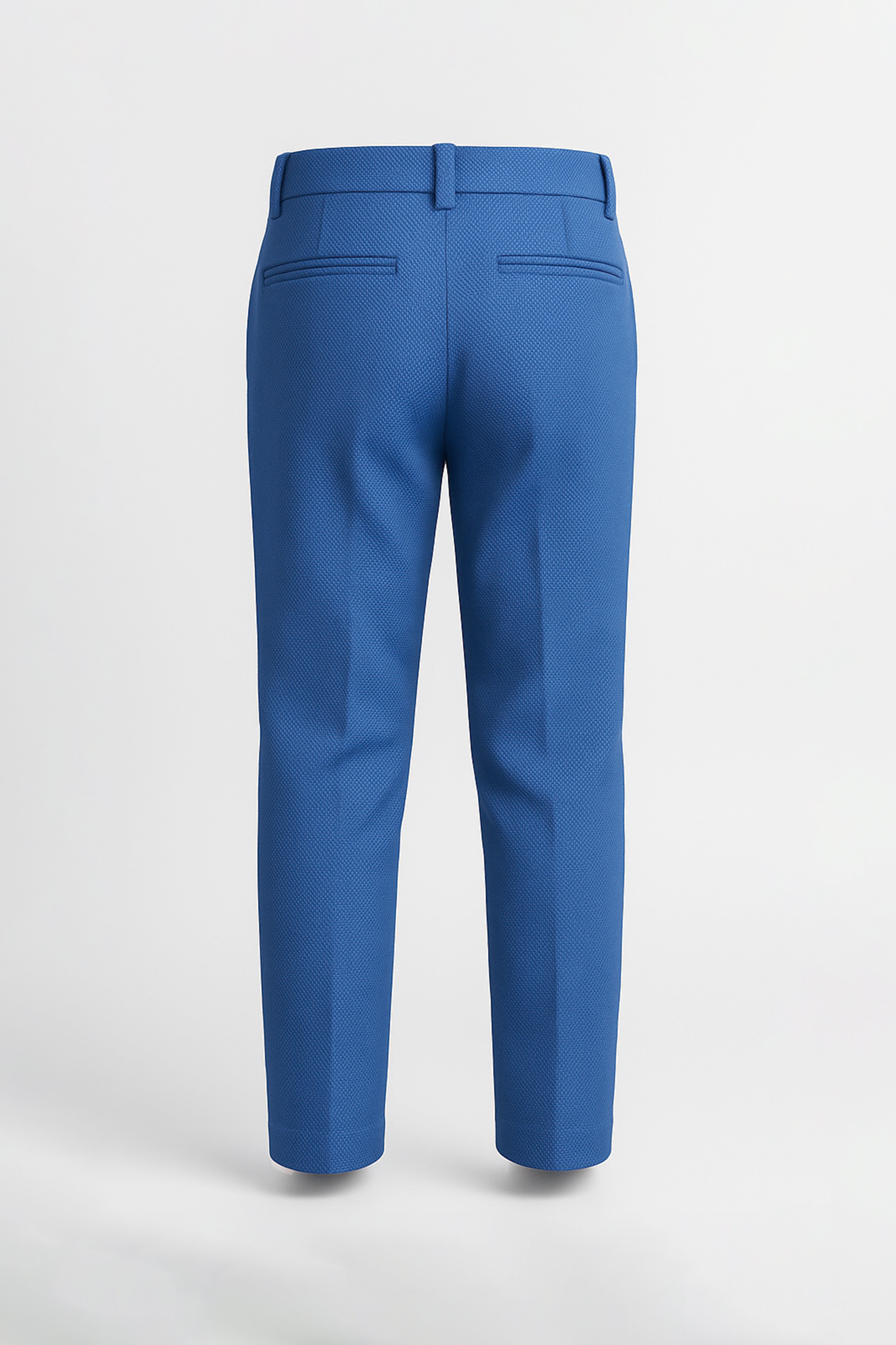 Boys’ 7-Piece Self-Patterned Formal Suit Set - Planet - Indigo Blue Trousers Back picture