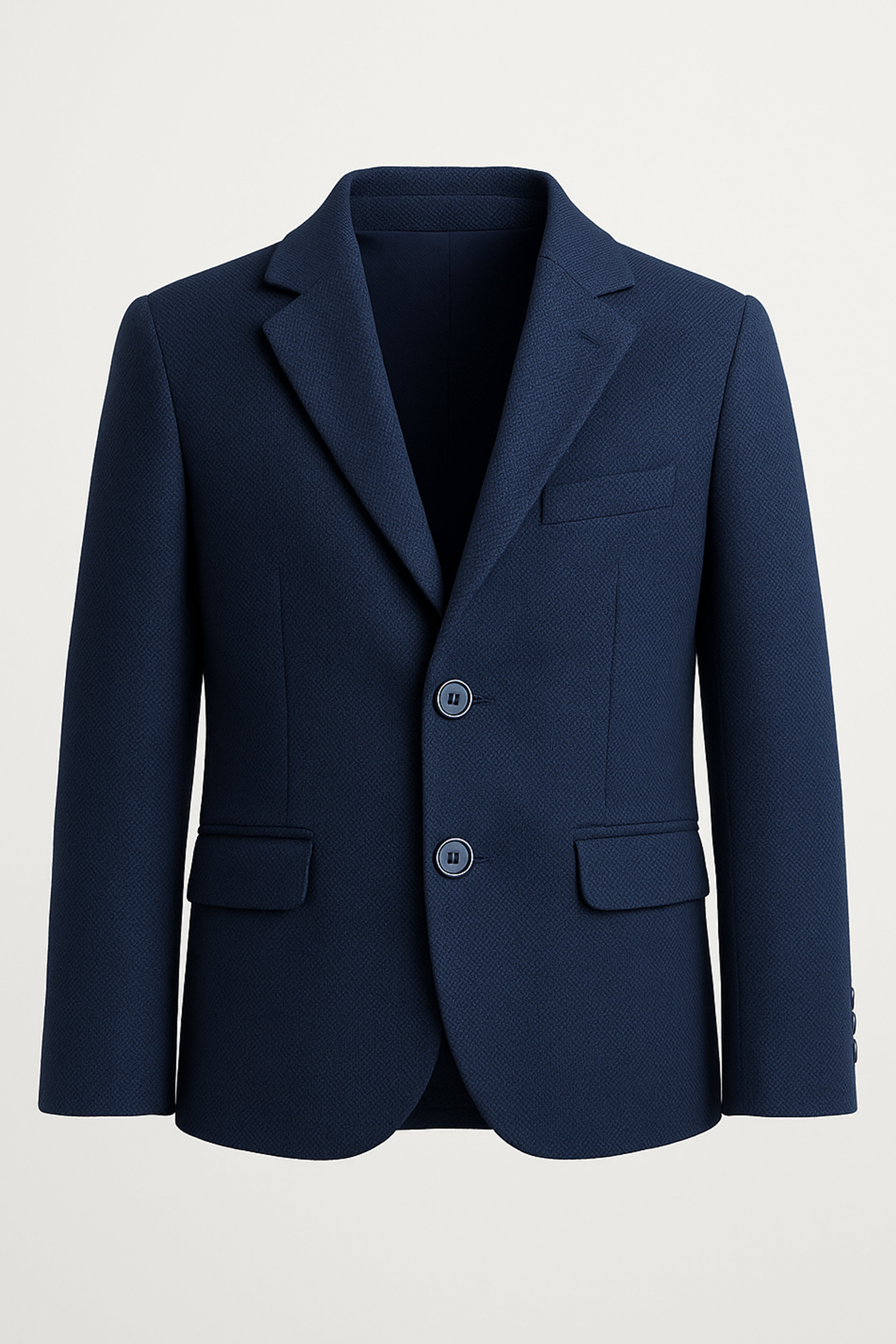 Boys’ 7-Piece Self-Patterned Formal Suit Set - Planet - Navy Jacket Front Picture