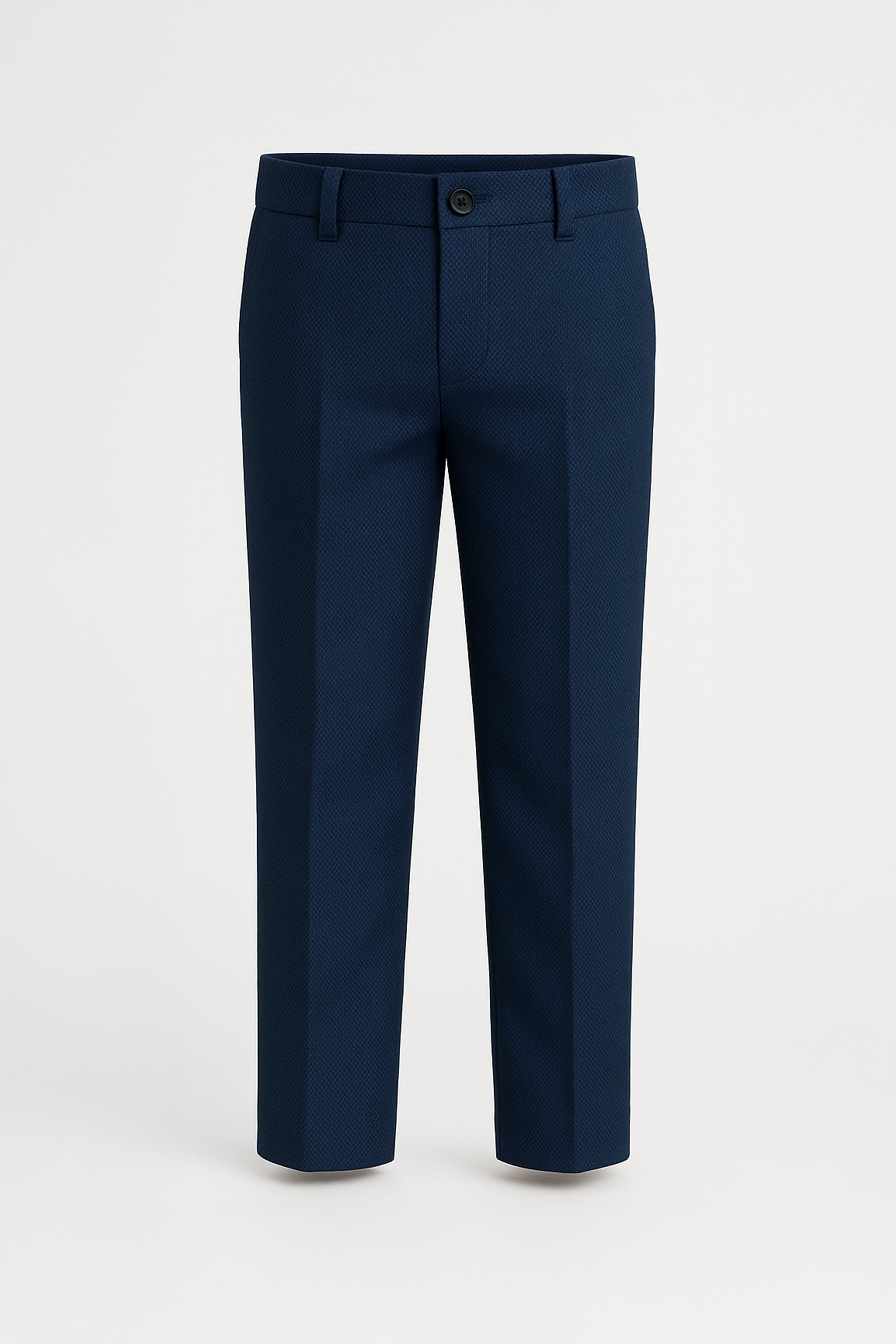 Boys’ 7-Piece Self-Patterned Formal Suit Set - Planet - Navy Trousers Front Picture