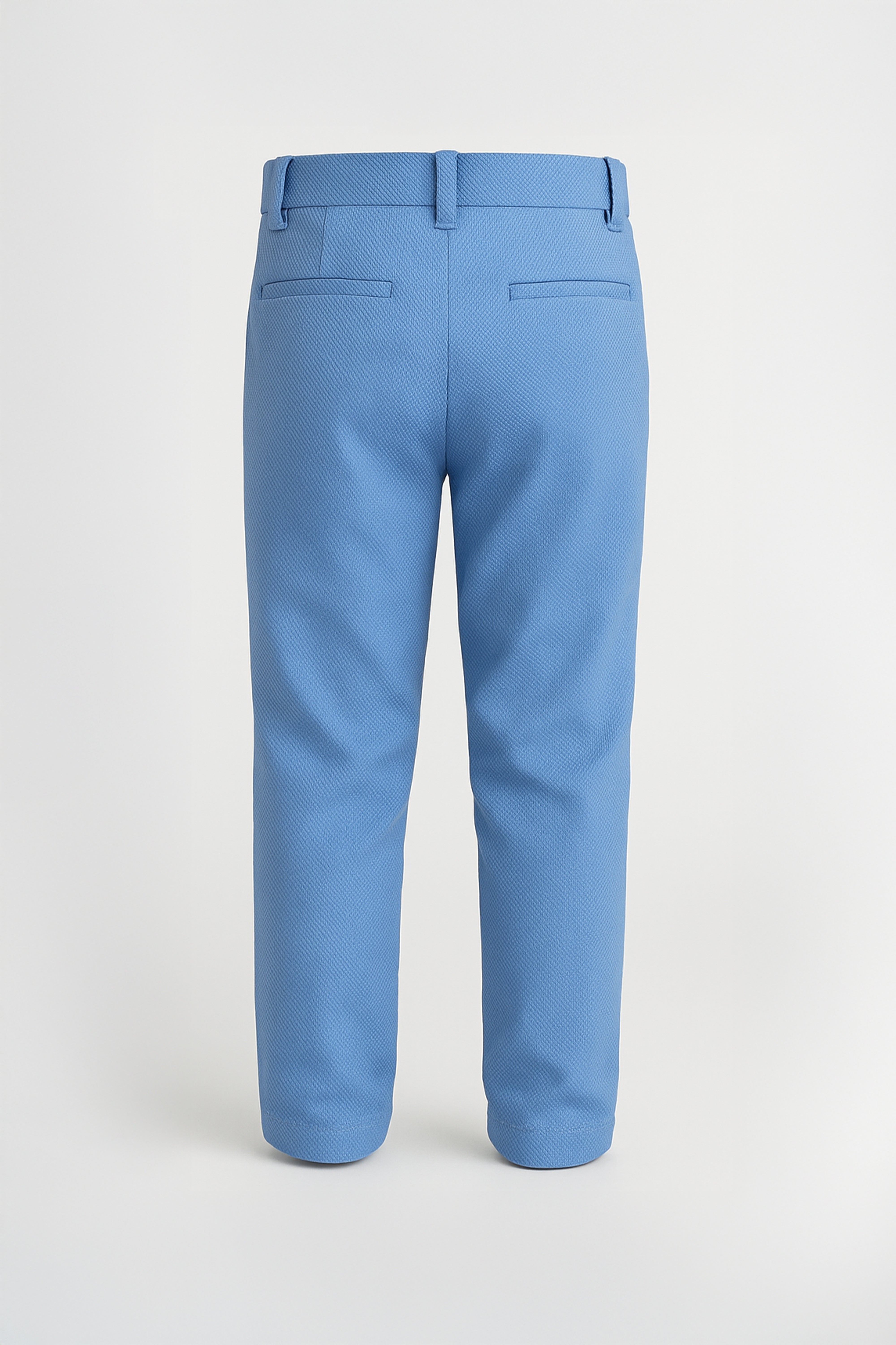 Boys’ 7-Piece Self-Patterned Formal Suit Set - Planet - Sky Blue Trousers Back Picture