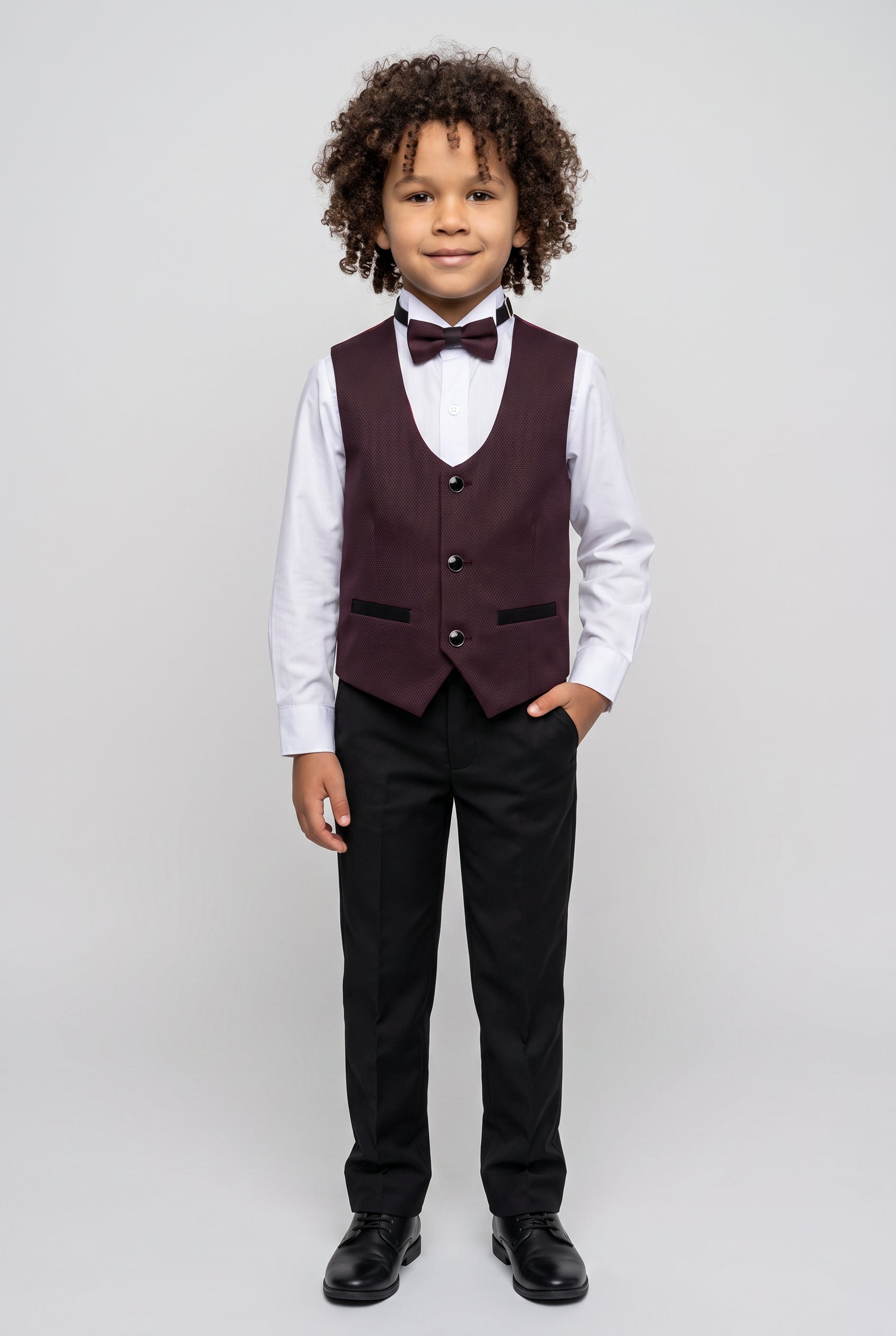 Jungen All-in-One 6-teiliger Smokinganzug - HARRISON - Burgunder