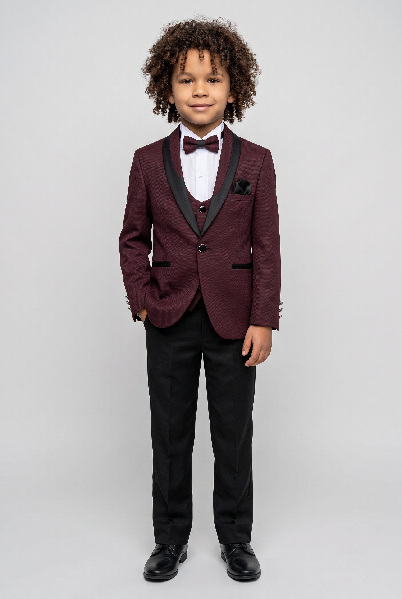Jungen All-in-One 6-teiliger Smokinganzug - HARRISON - Burgunder