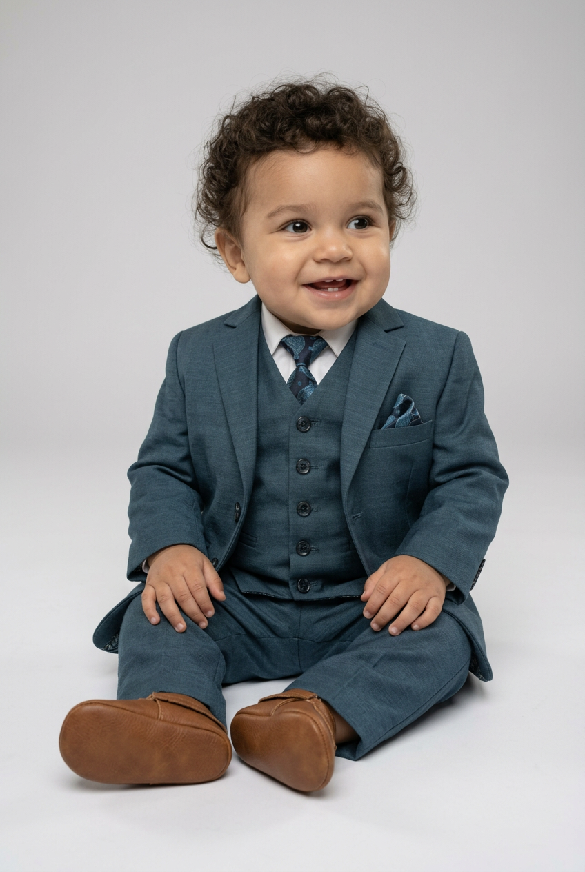 Boys All in One Tailored Fit Suit - HENRY Blue - Dark Blue