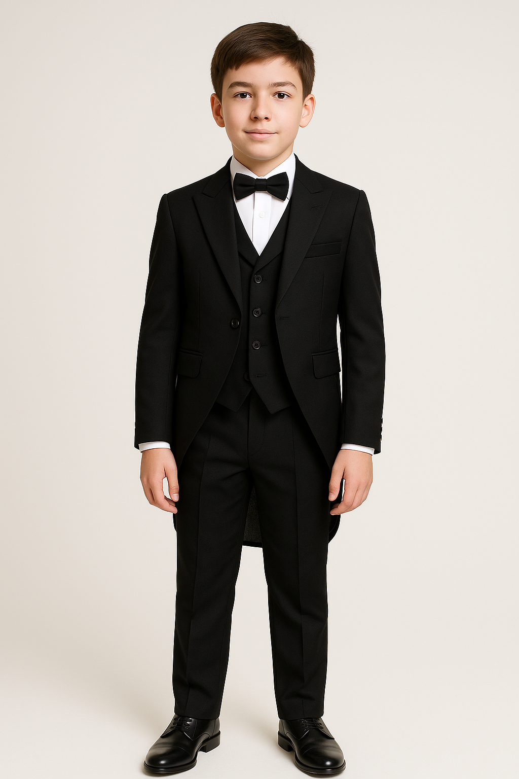 Boys Black Morning Tailcoat Suit Set - Black