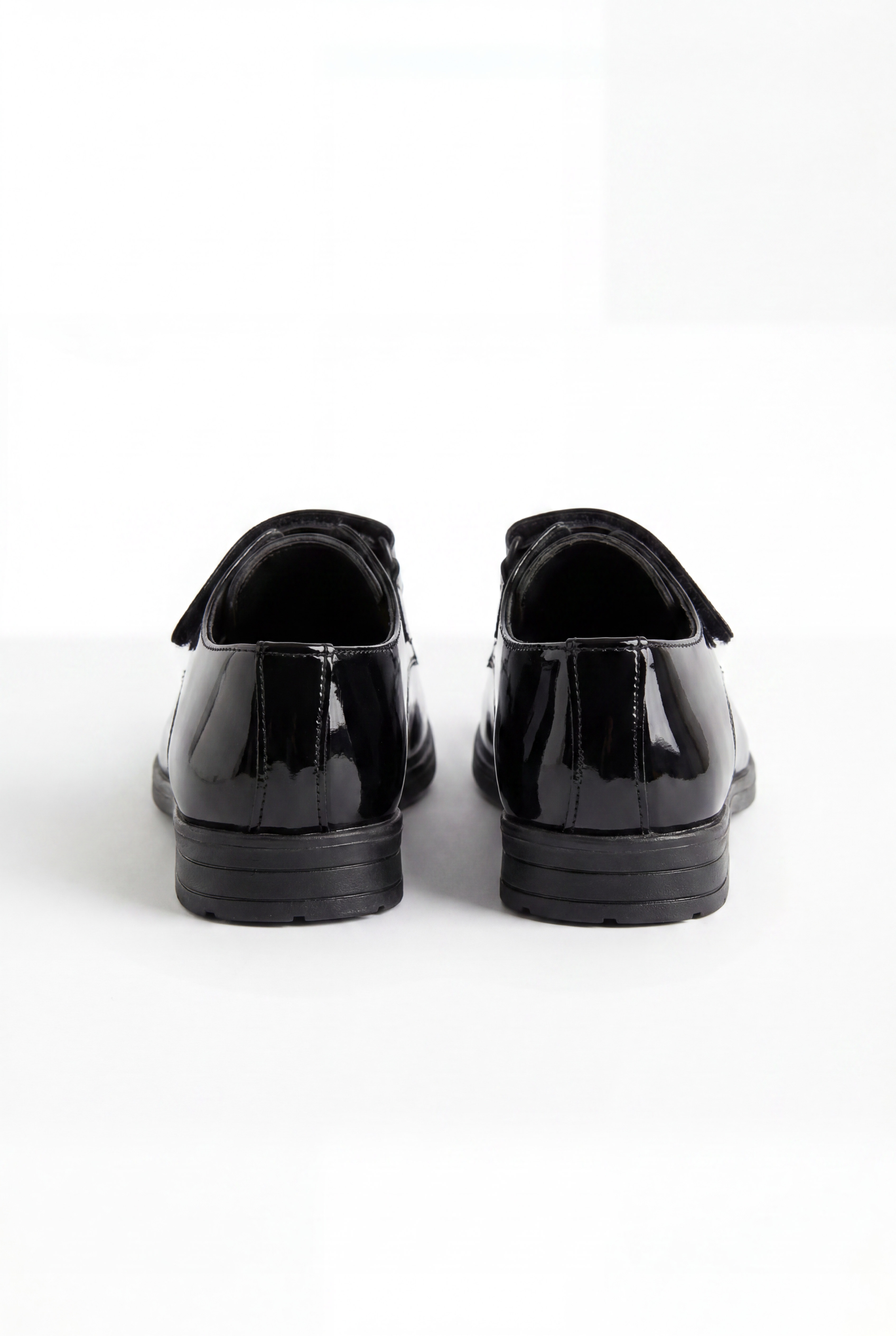 Scarpe eleganti nere con velcro in vernice per ragazzi - MARCO - Nero