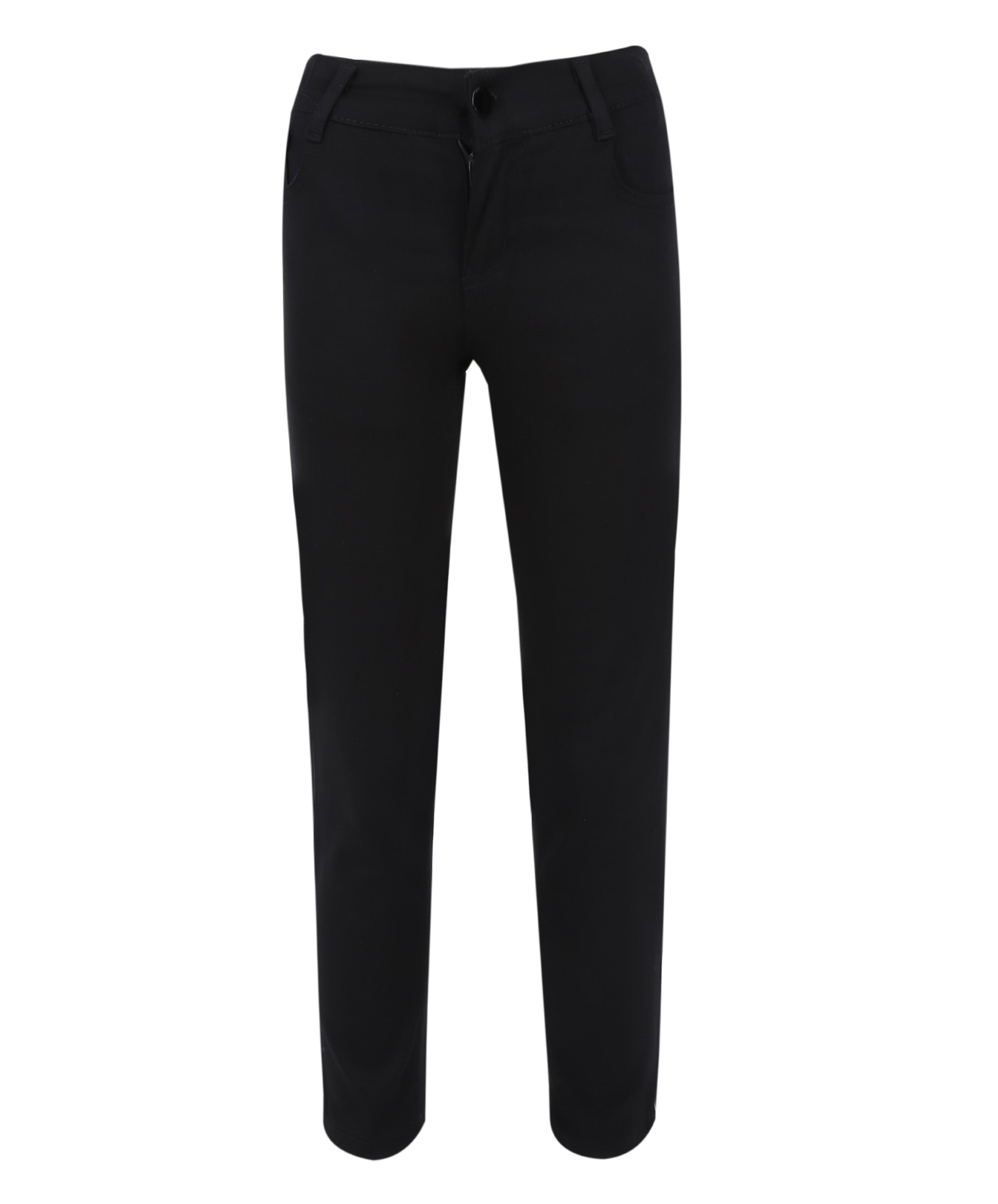 Pantalon chino décontracté stretch garçon – Noir