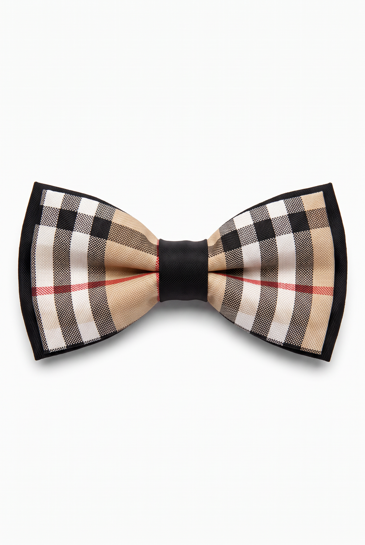 Boys' Checkered Bow Tie - BWC - Beige
