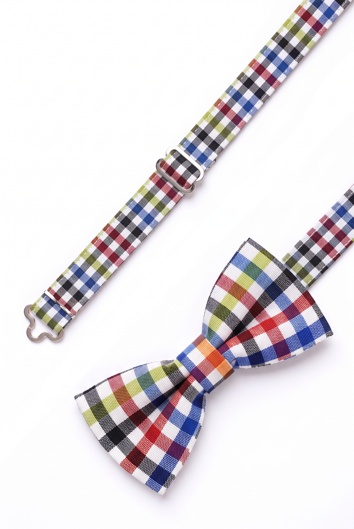 Boys' Checkered Bow Tie - BWC - Multi Cloured Strap Detail Picture