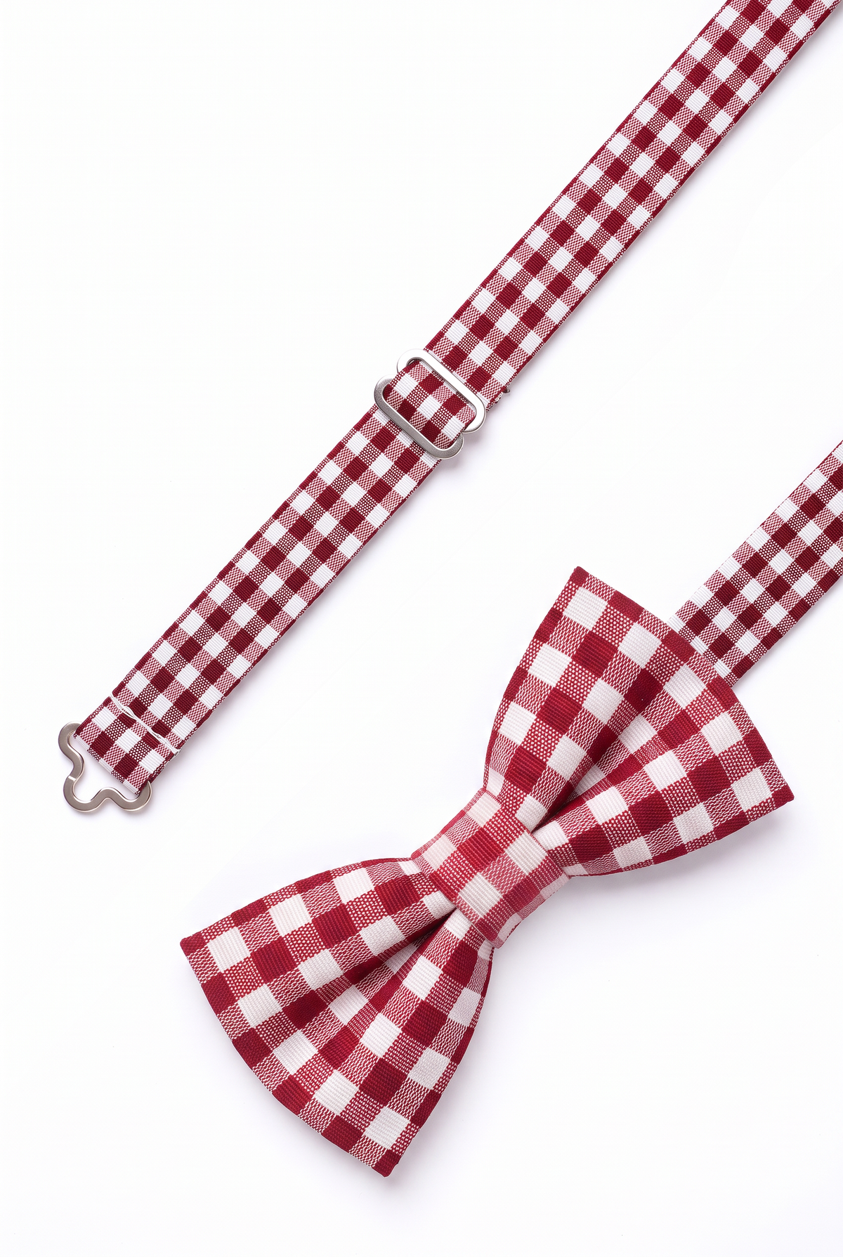 Boys' Checkered Bow Tie - BWC - Pink strap detail picture