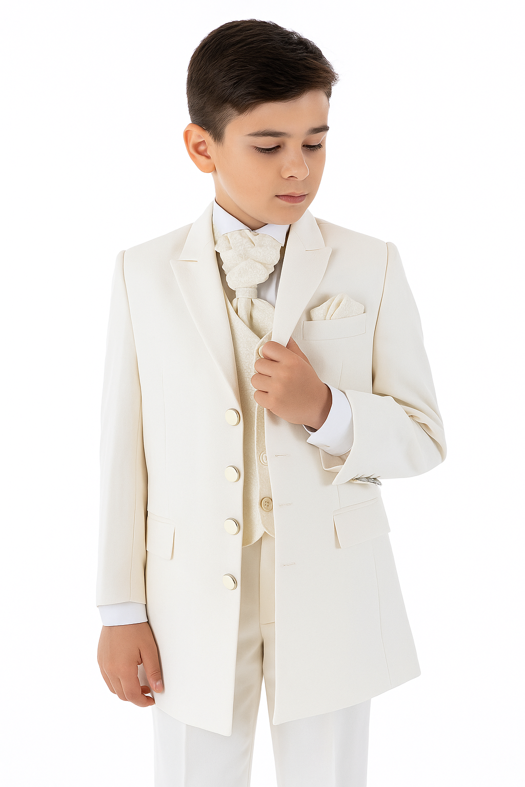 Jungen Kompletter Morgenanzug - Creme - Elfenbein
