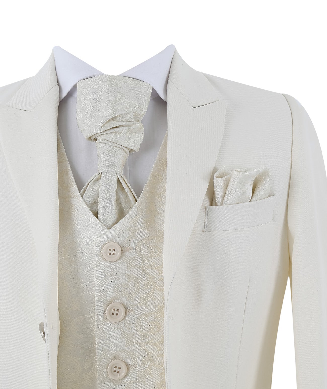 Jungen Kompletter Morgenanzug - Creme - Elfenbein