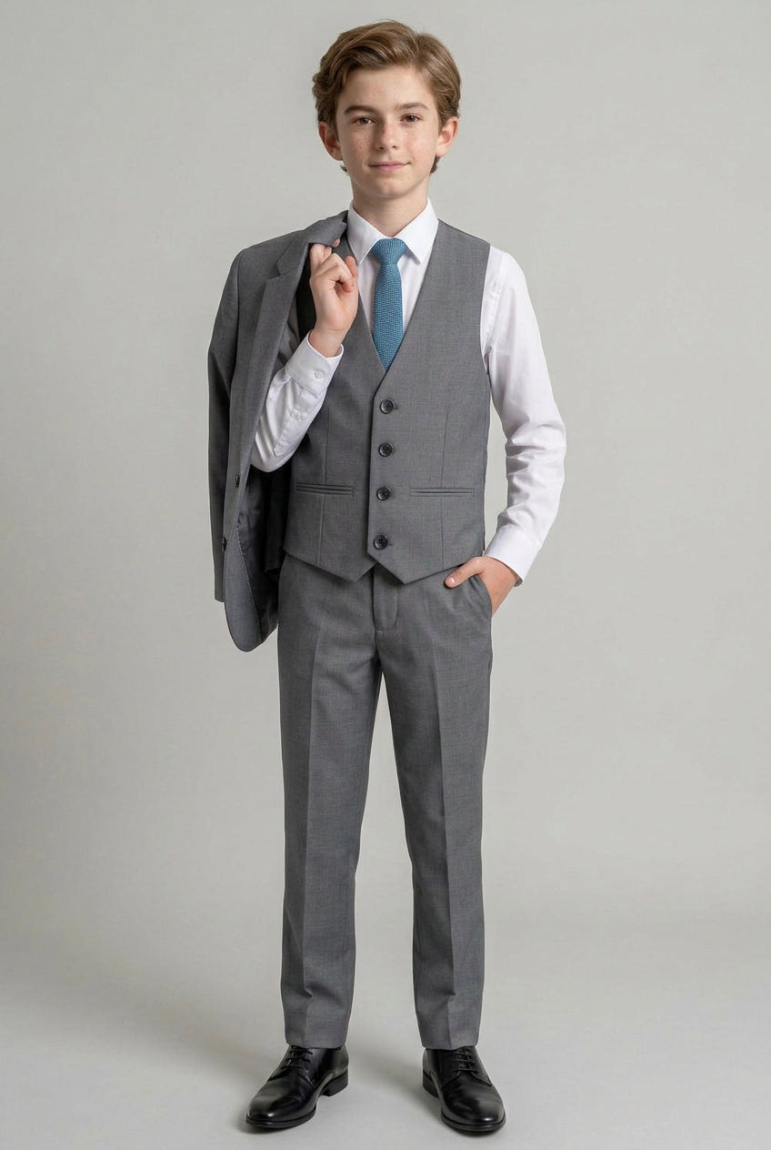 Conjunto de traje formal para niños - Gris