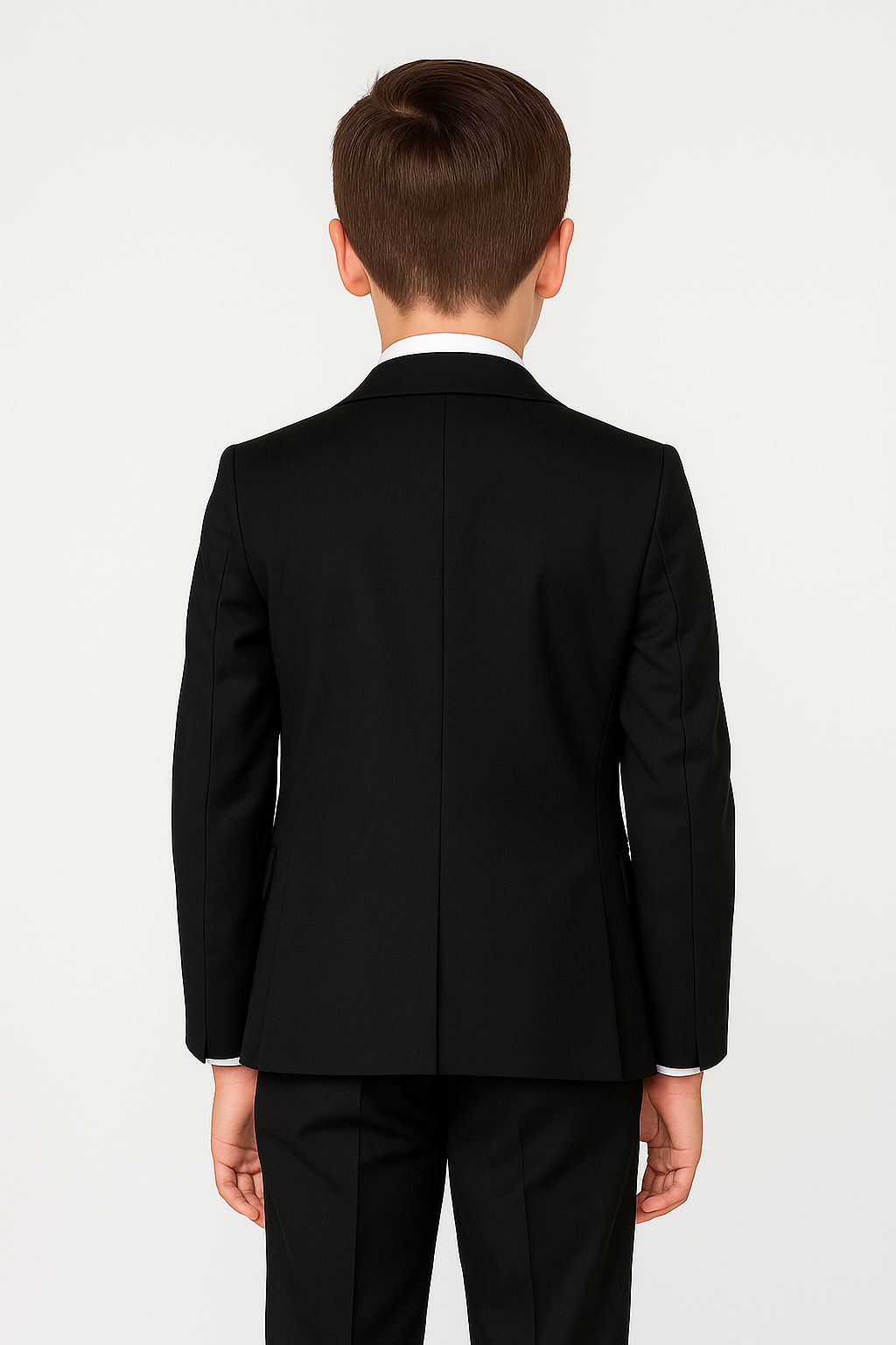 Jungen Formalanzug mit Gemusterter Weste und Krawatte-Set - Schwarz und Gold