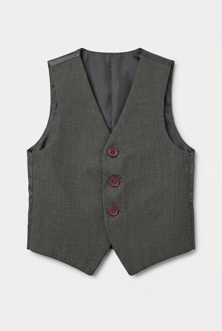 Traje formal de tres piezas para niños en Gris