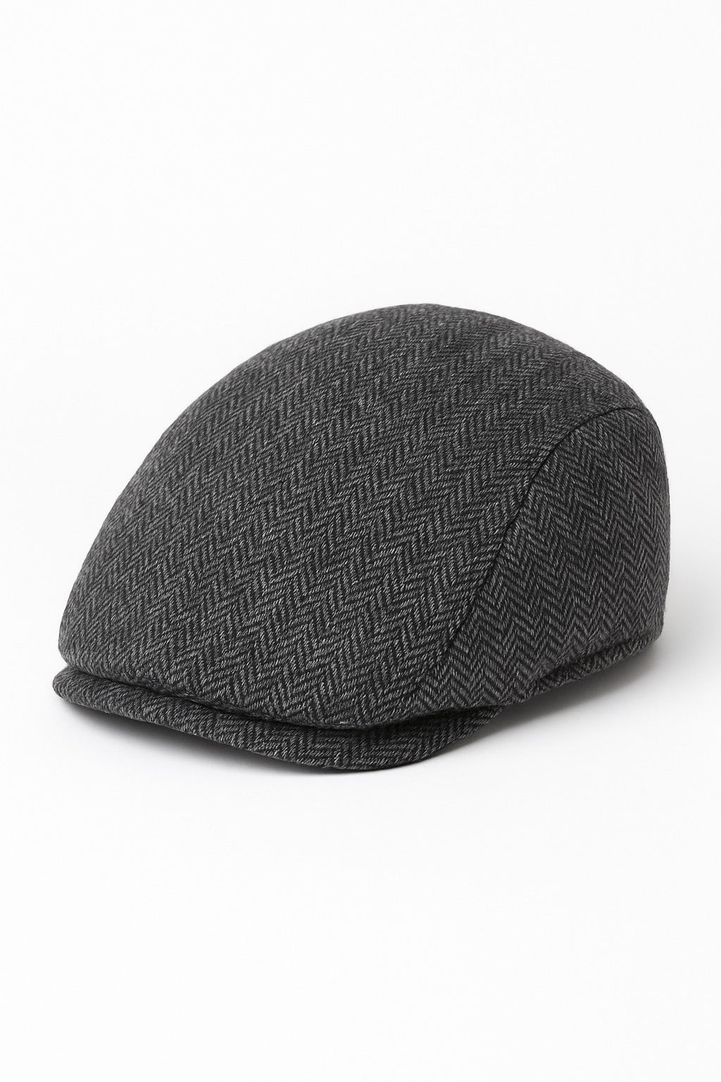 Boys’ Herringbone Tweed Baker Boy Flat Cap - Alfine - Grey