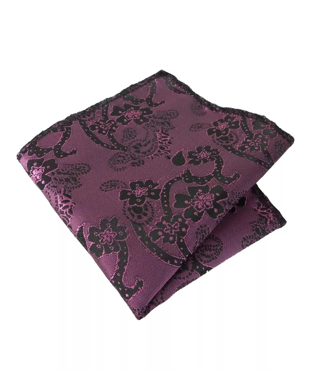 Jungen & Herren Paisley Swirls Formelle Krawatte & Taschentuch-Set - Lila - Violett