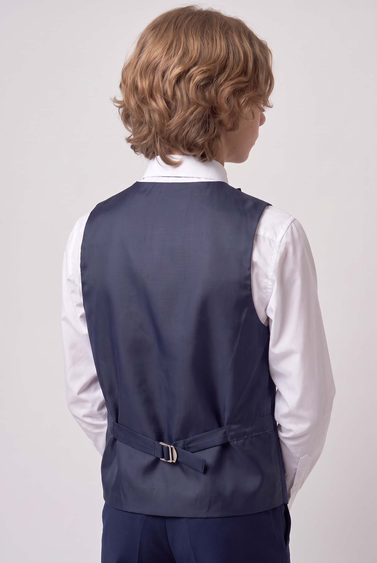 Jungen-Smokinganzug in Marineblau mit Satinrevers - 4-teilig oder 5-teilig mit Manschettenknopf-Hemd