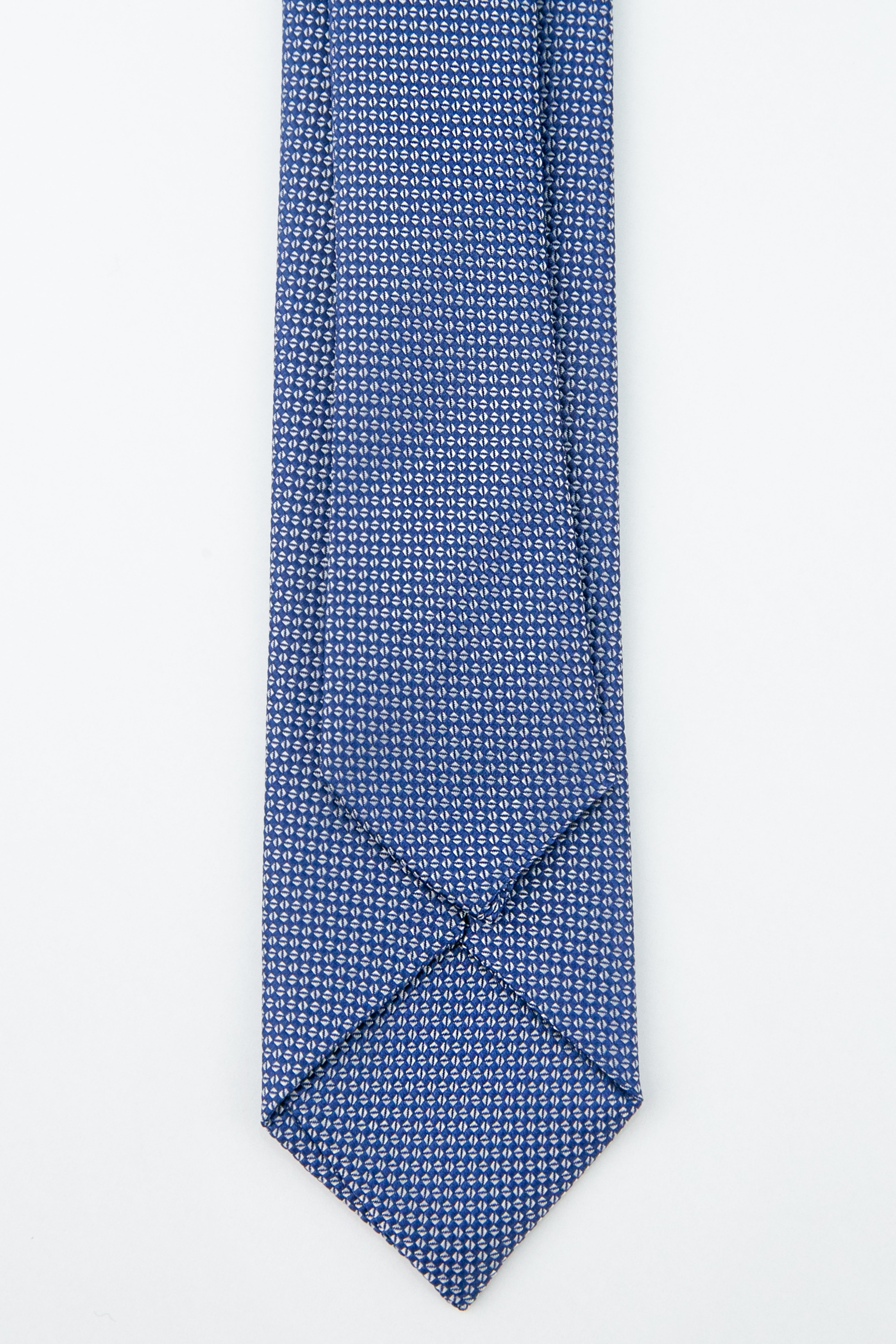 Boys' Oxford Weave Slim Tie Formal Neckwear - Dusty Blue Back Picture