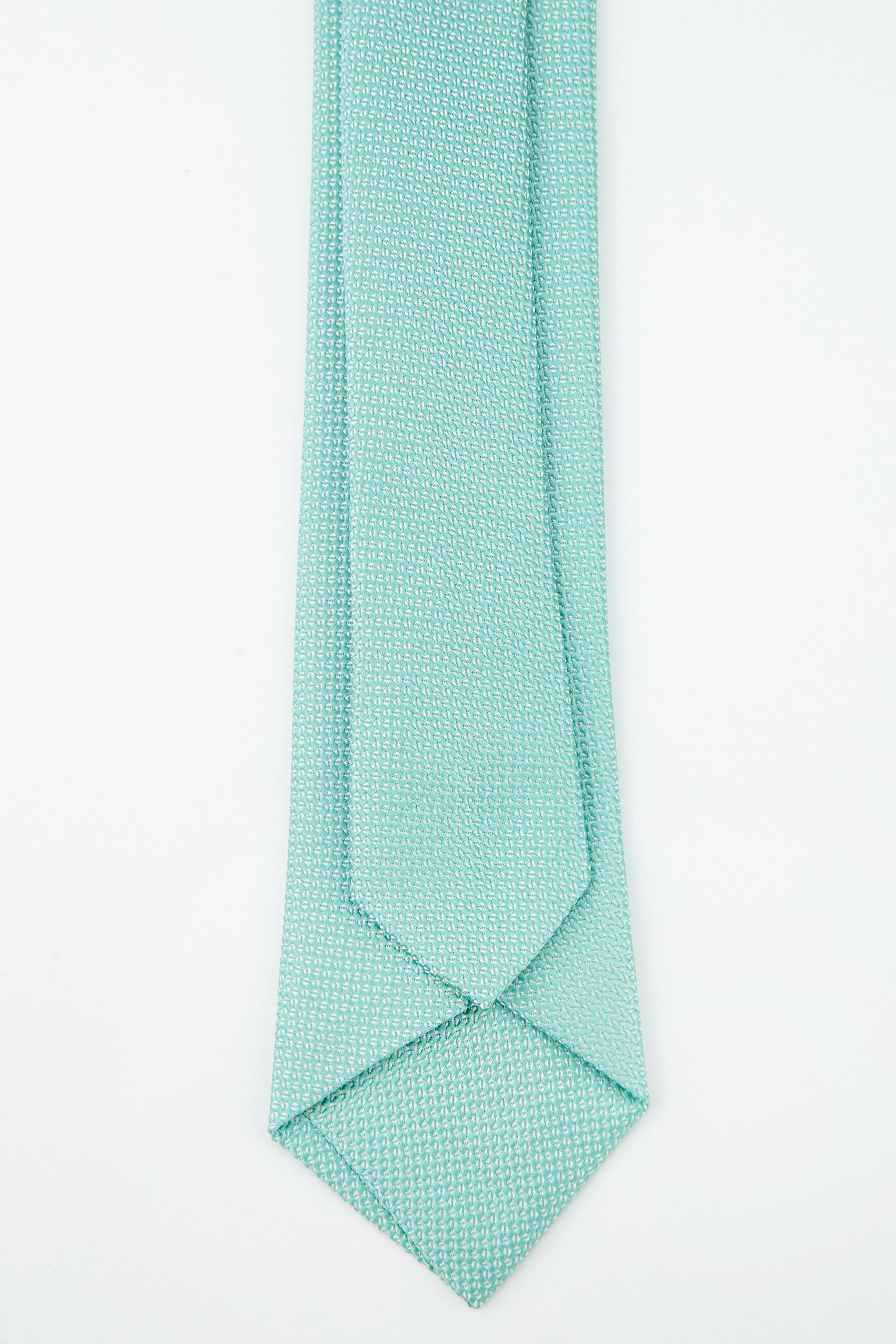 Boys' Oxford Weave Slim Tie Formal Neckwear  - Mint Blue back picture