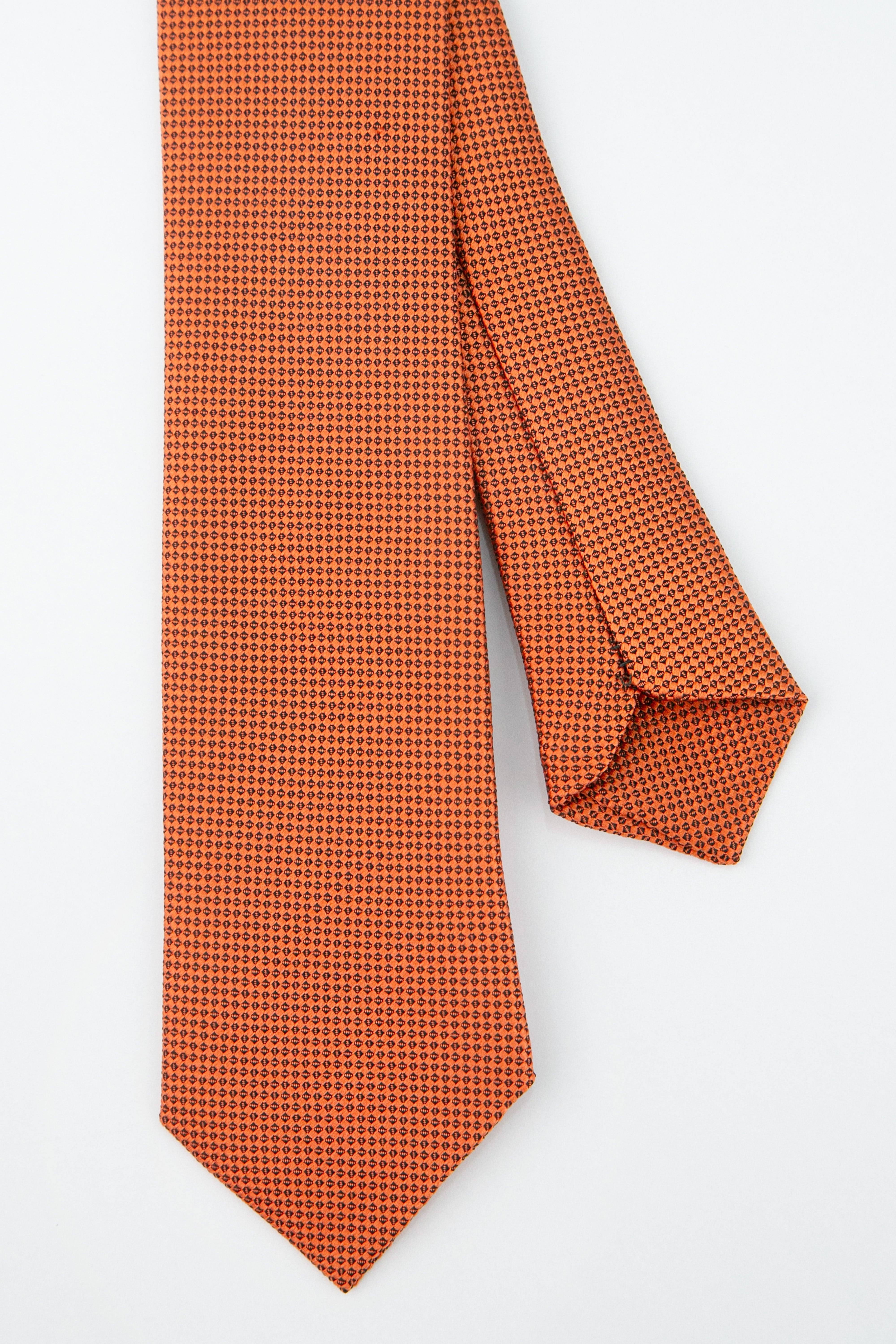 Boys' Oxford Weave Slim Tie Formal Neckwear - Orange