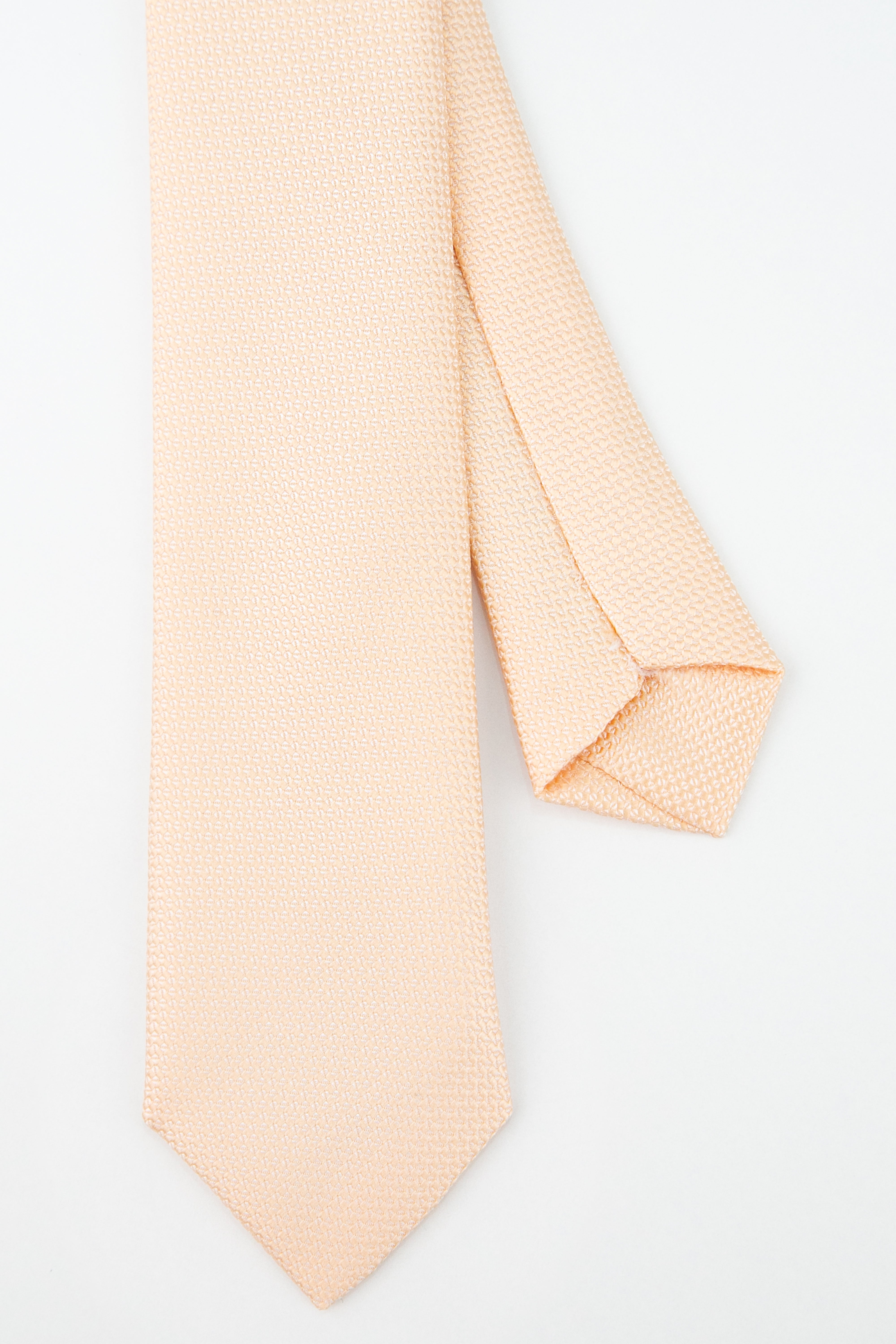 Boys' Oxford Weave Slim Tie Formal Neckwear - Soft Apricot