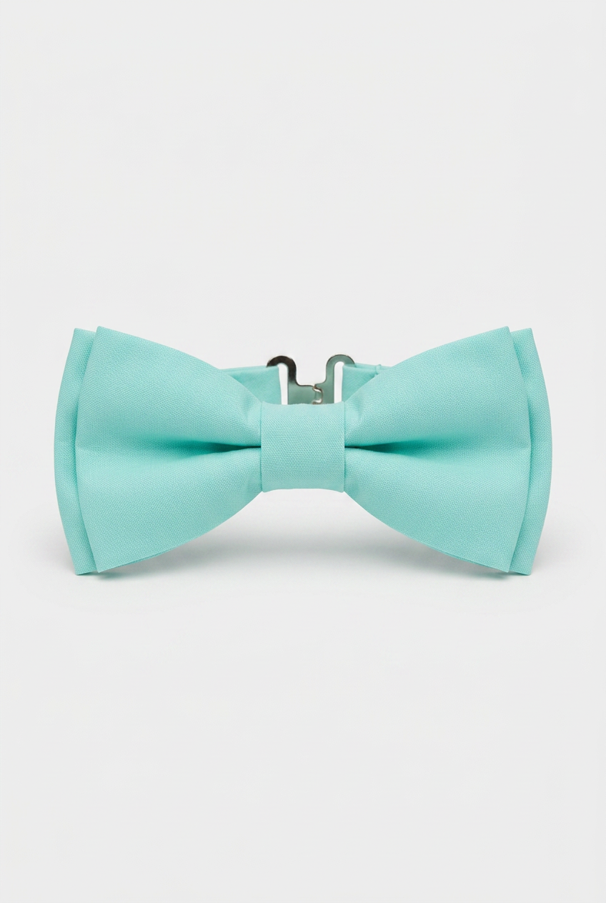 Boys’ Pre-Tied Bow Tie with Adjustable Neck Strap - Aqua Blue