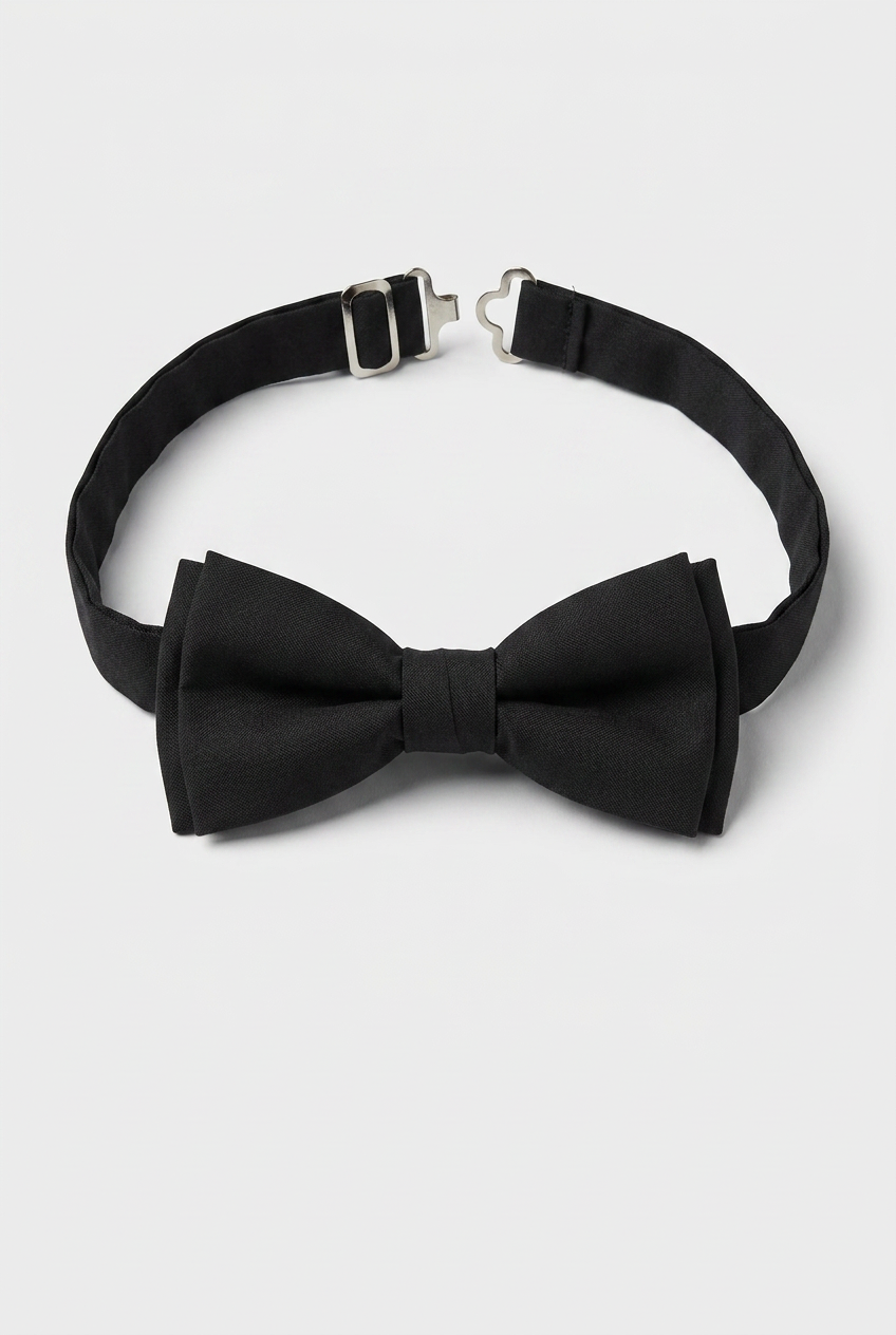 Boys’ Pre-Tied Bow Tie with Adjustable Neck Strap - Black