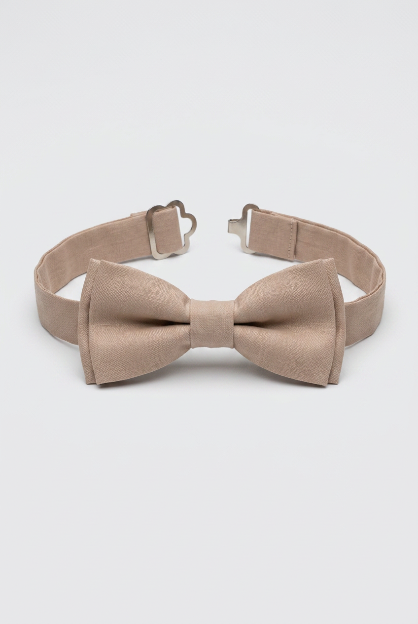 Boys’ Pre-Tied Bow Tie with Adjustable Neck Strap - Tan