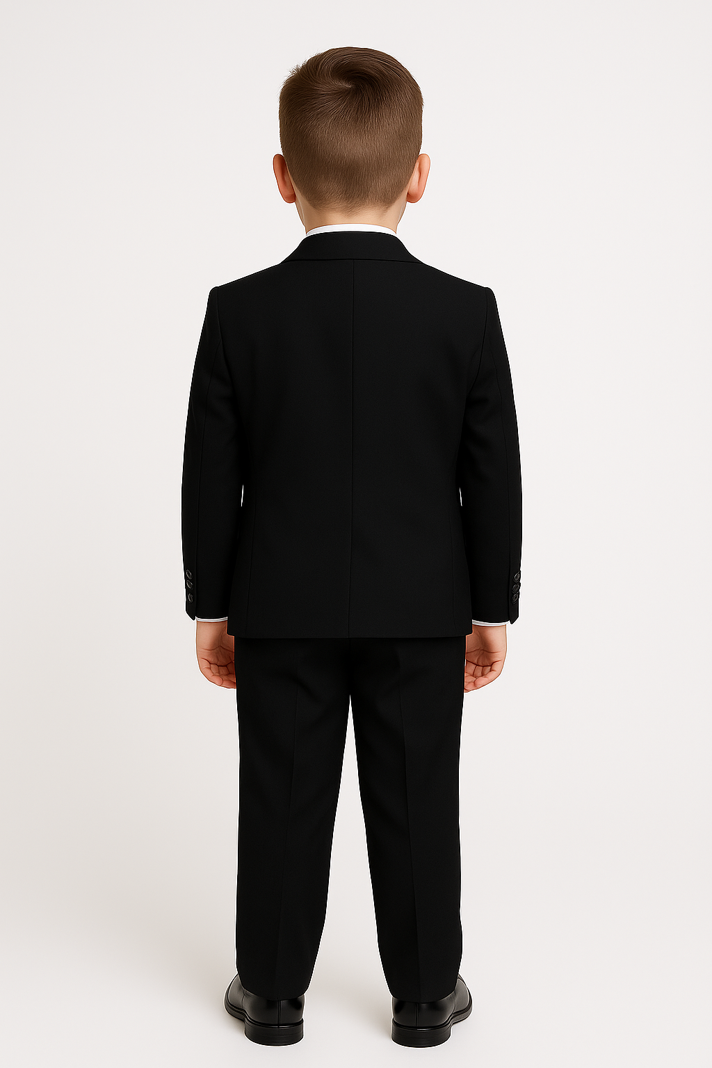 Boys Regular Fit All In One Suit - Black Model Back Picture