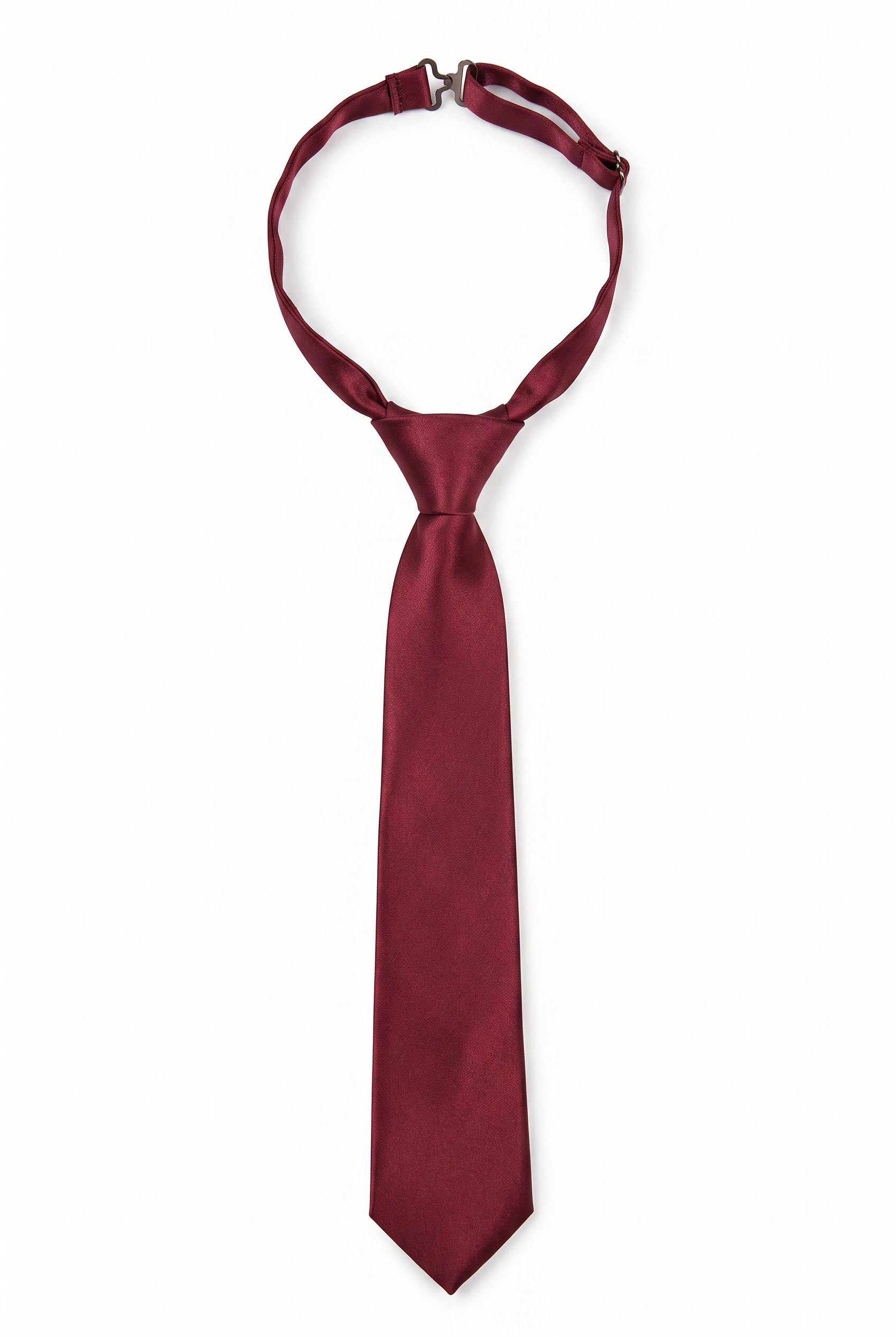 Boys' Slim Tie – Kids' Formal & Occasion Tie in Plain Burgundy Picture