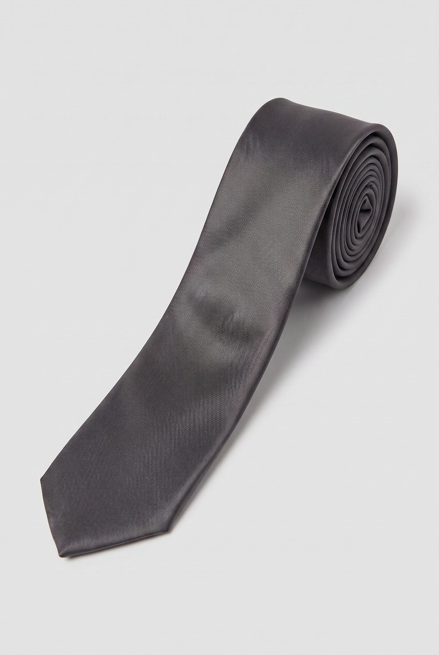 Boys' Slim Tie – Kids' Formal & Occasion Tie in Plain Grey