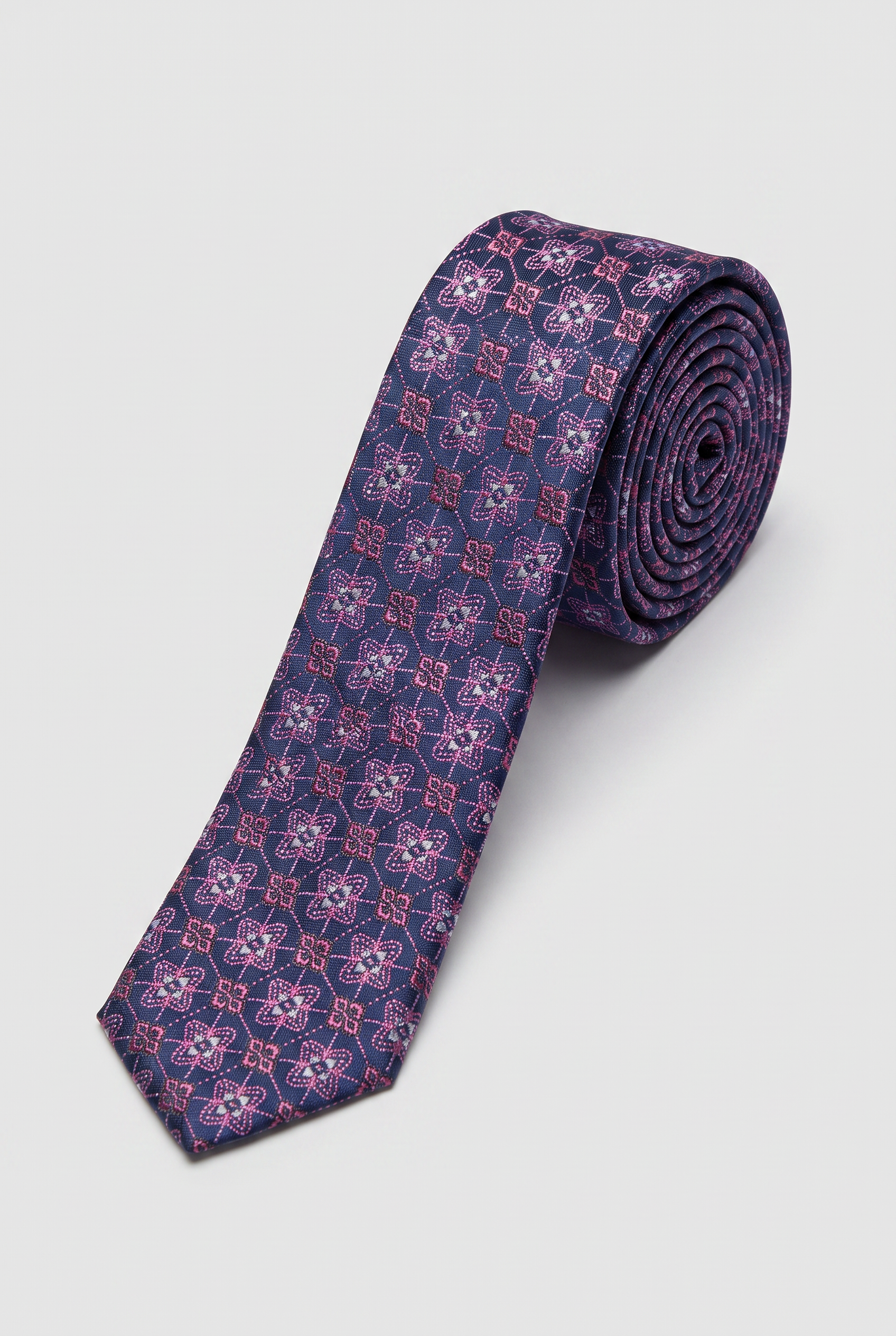 Boys' Slim Tie – Kids' Formal & Occasion Tie in Purple Floral