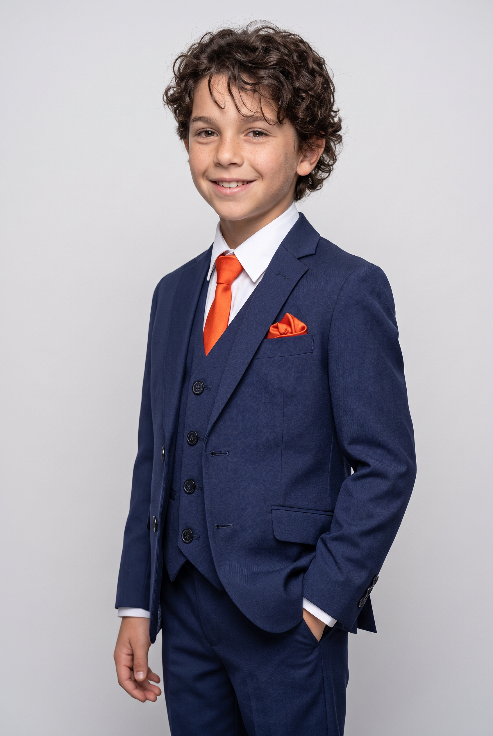 Jungen Slim Fit Formeller Blauer Anzug - Blau
