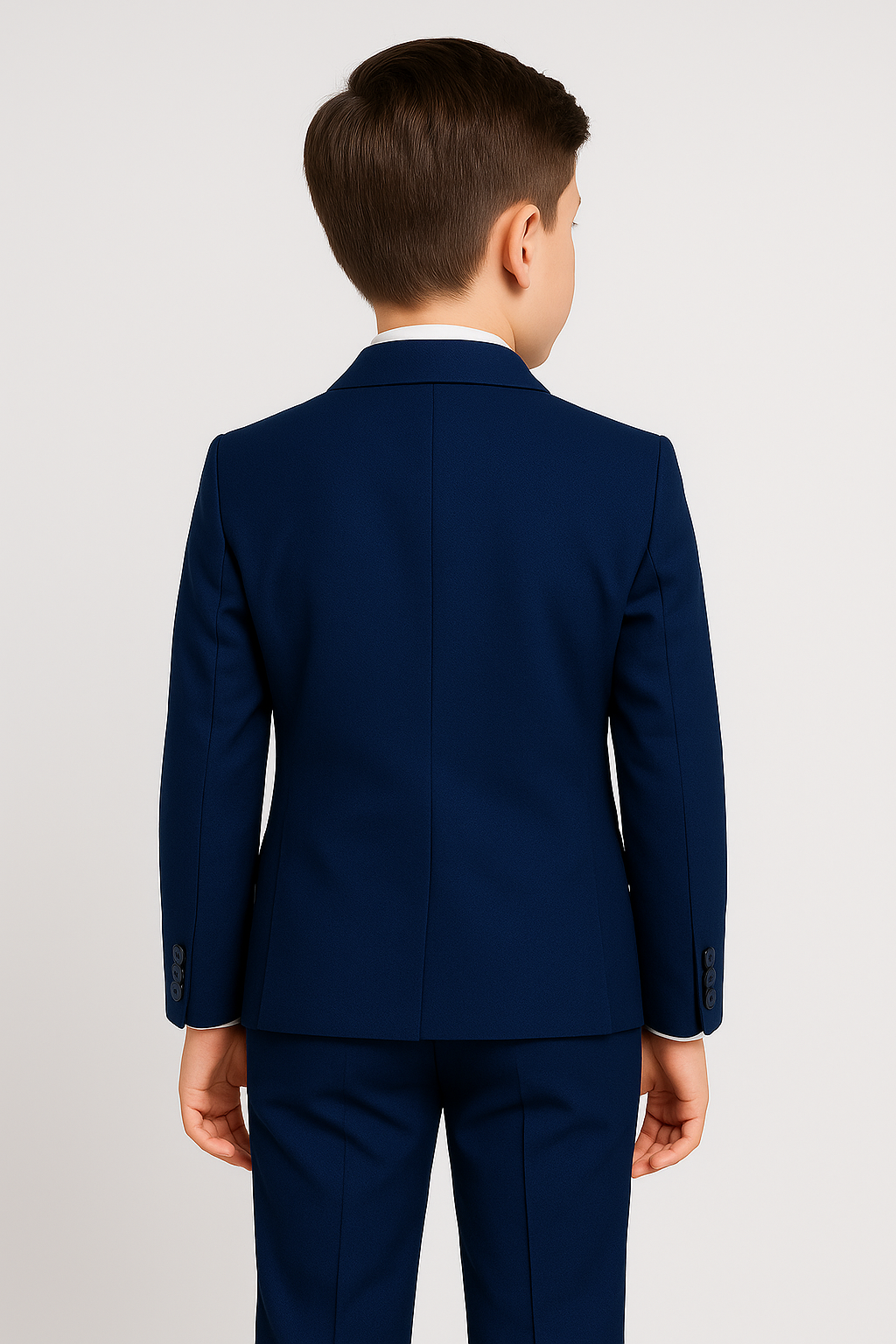 Boys Slim Fit Formal Suit - Royal Blue Back Picture