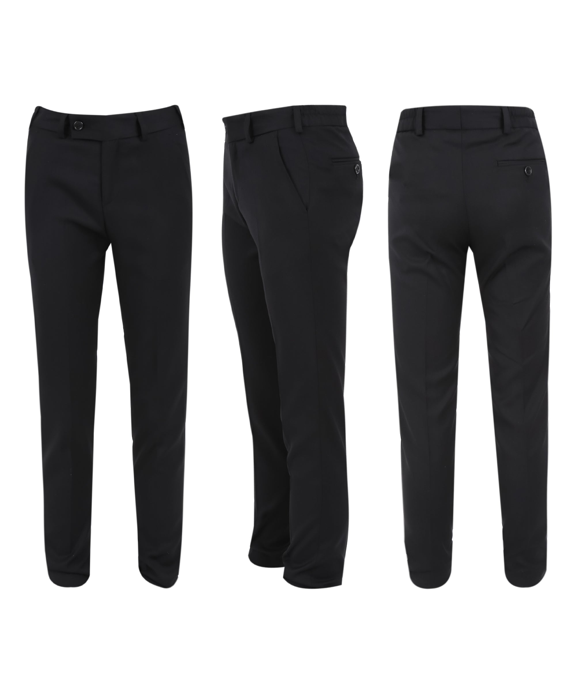 Boys Slim Fit Shimmer Tuxedo Suit - Blush Pink Trousers Picture