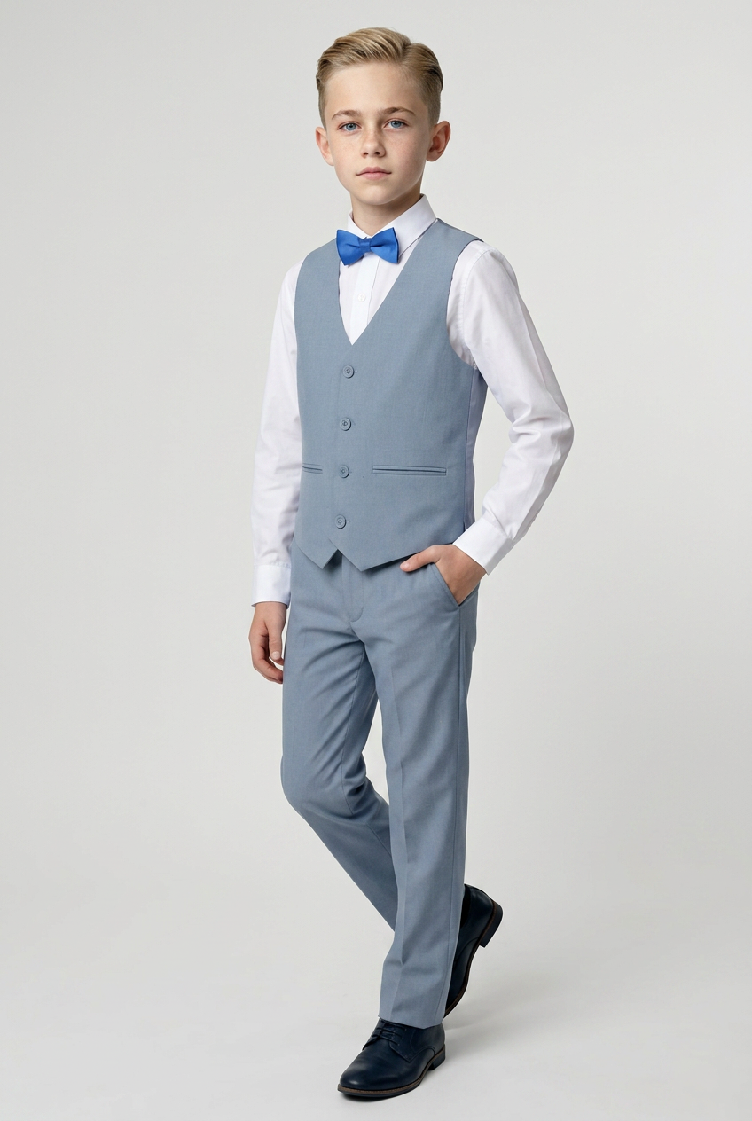 Traje de chaleco de verano para niños 4 piezas - Gris