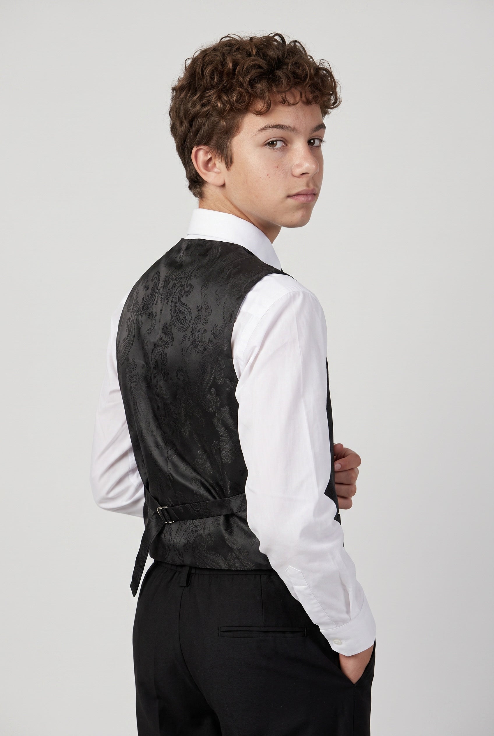 Costume noir sur mesure pour garçon - PARKER - Noir