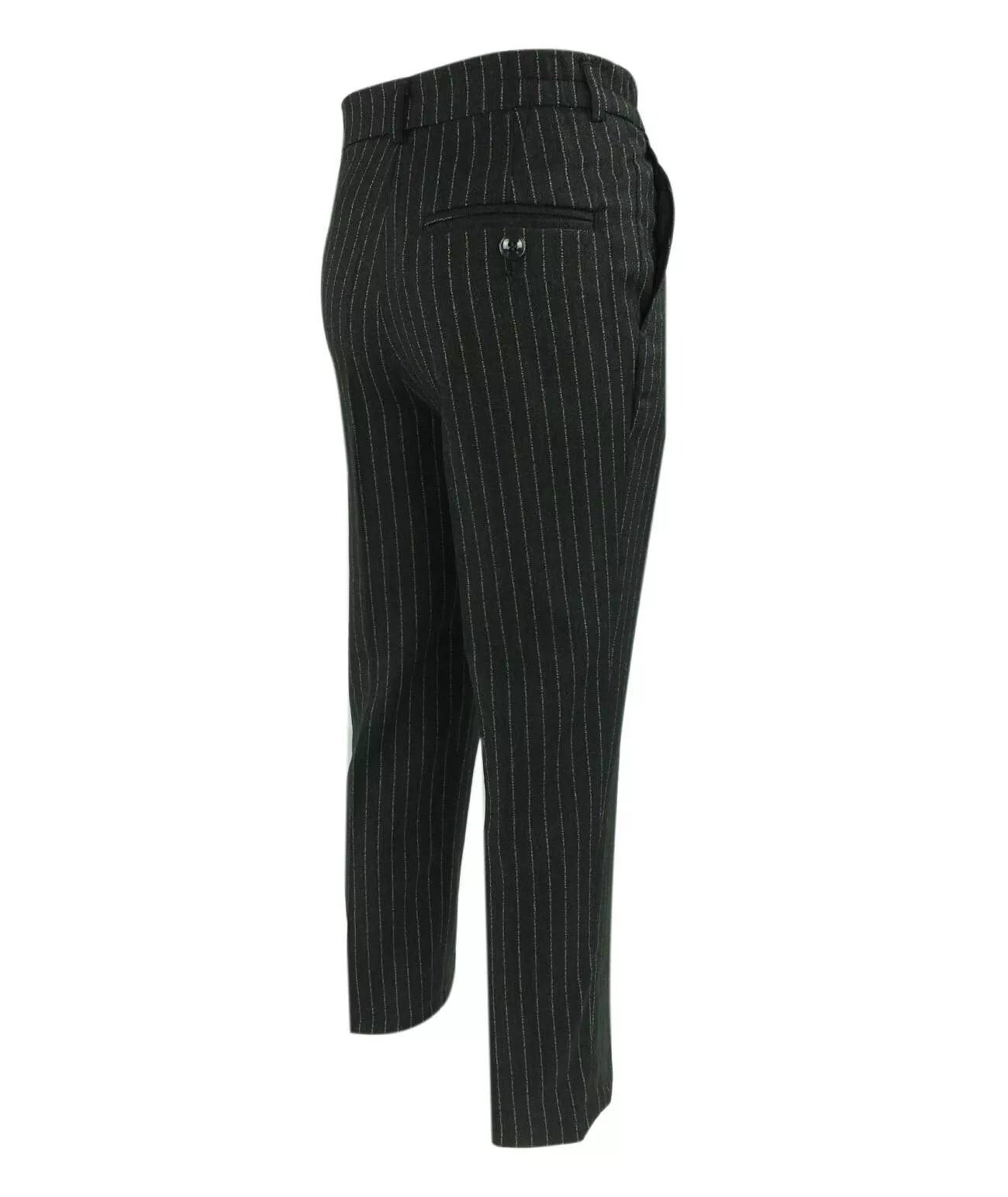 Ensemble Costume à Rayures Gris Foncé Tailored Fit pour Garçons - Gris Foncé