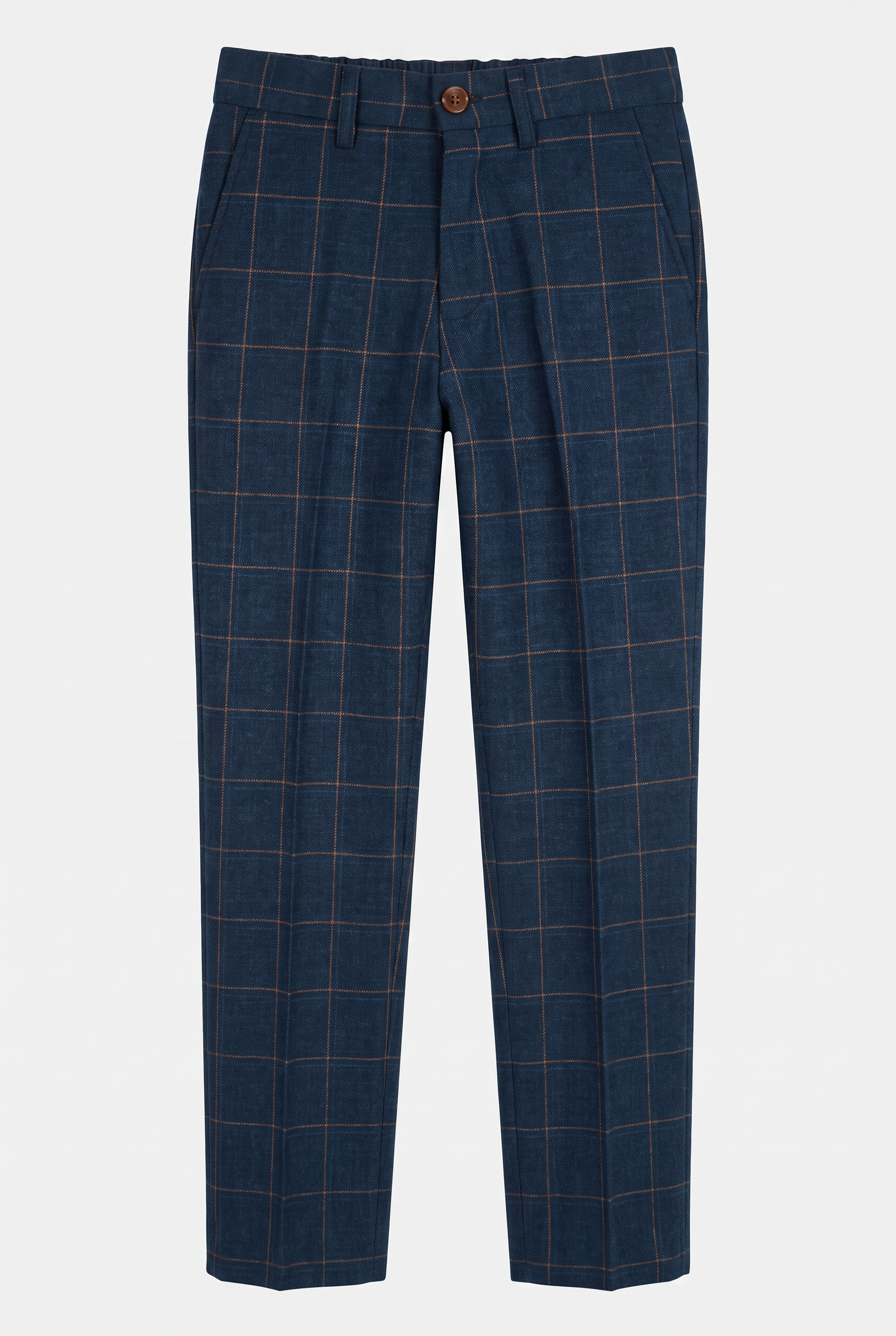 Costume garçon coupe ajustée à carreaux fenêtre - Bleu bleuet