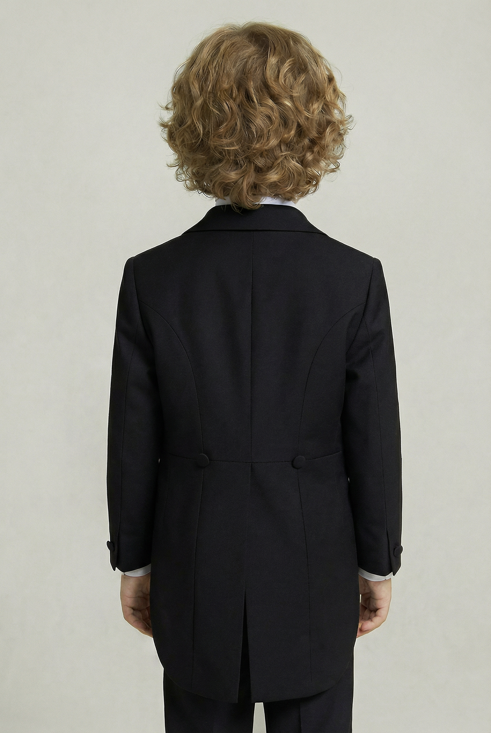 Boys Tuxedo Tail Suit - Black Back picture