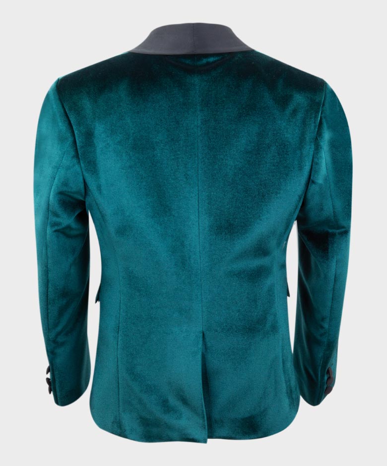 Jungen Samt Smoking Blazer-Set - KINGSMAN - Grün