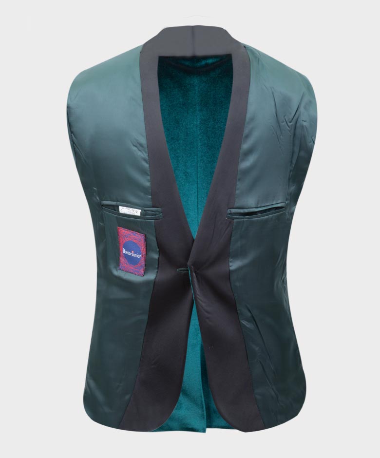 Jungen Samt Smoking Blazer-Set - KINGSMAN - Grün
