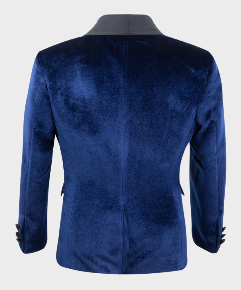 Jungen Samt Smoking Blazer-Set - KINGSMAN - Marineblau