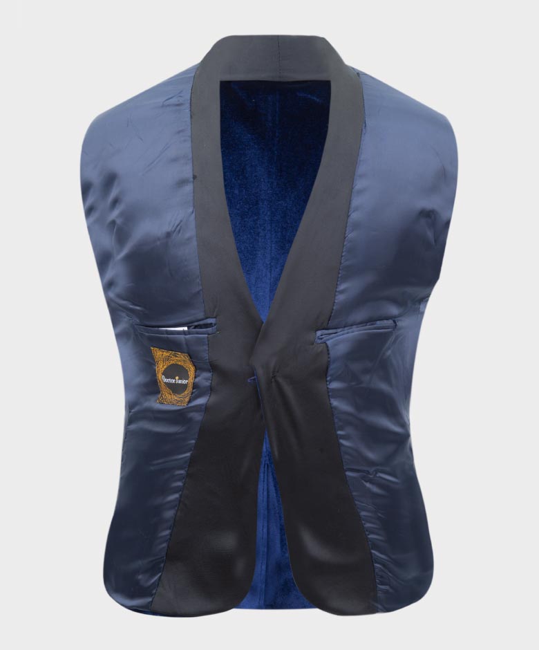 Boys Velvet Tuxedo Blazer Set - KINGSMAN - Navy Blue