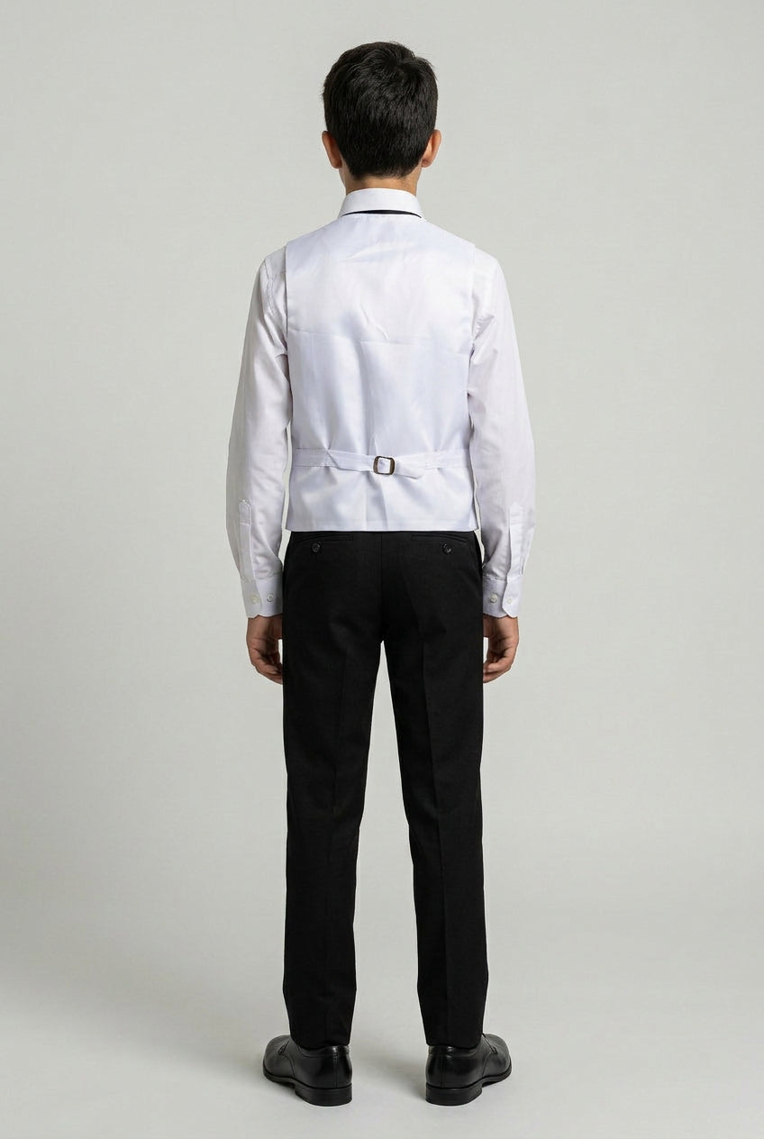 Chaleco formal blanco para niños